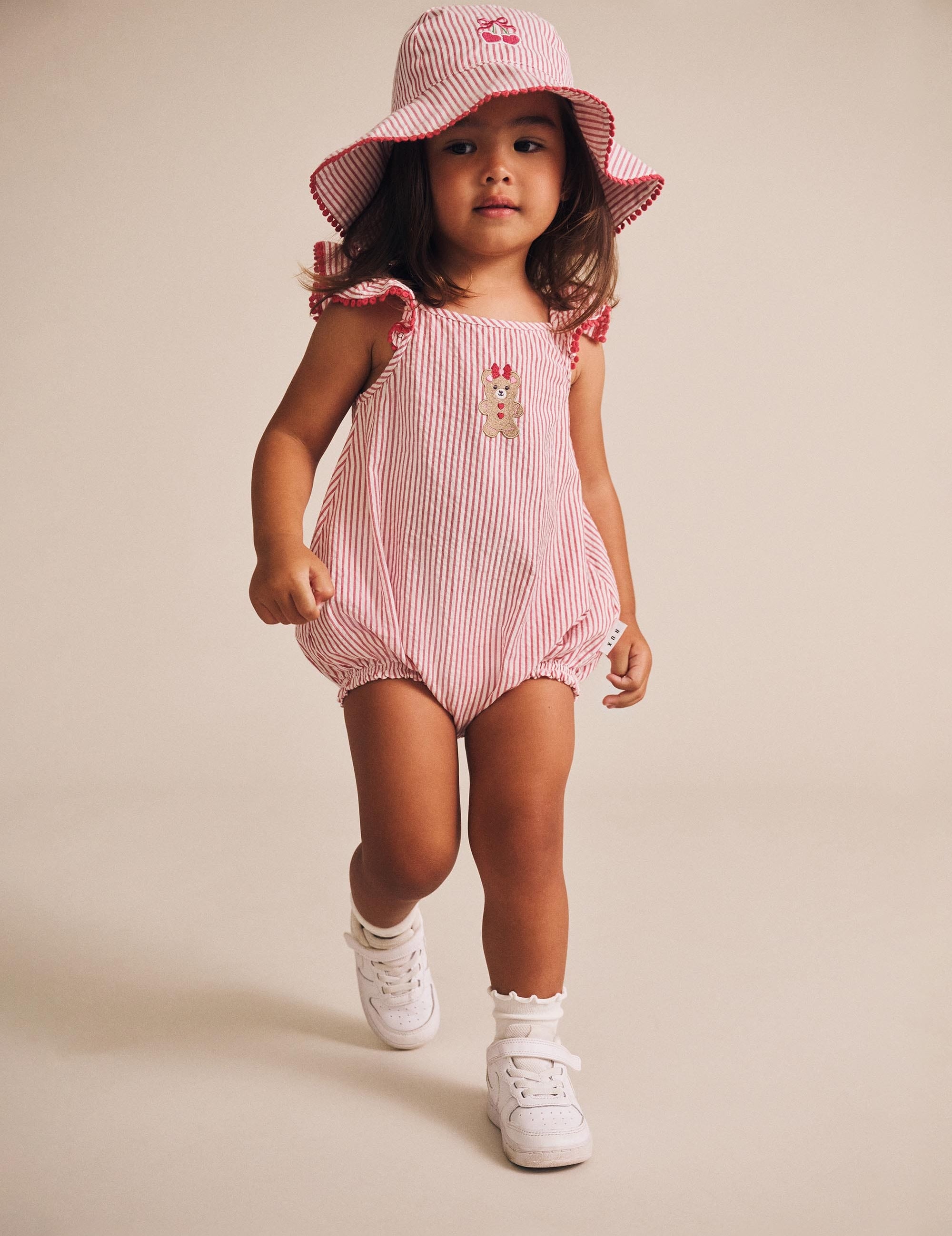 Gingerbread Frill Playsuit ROMPER Huxbaby