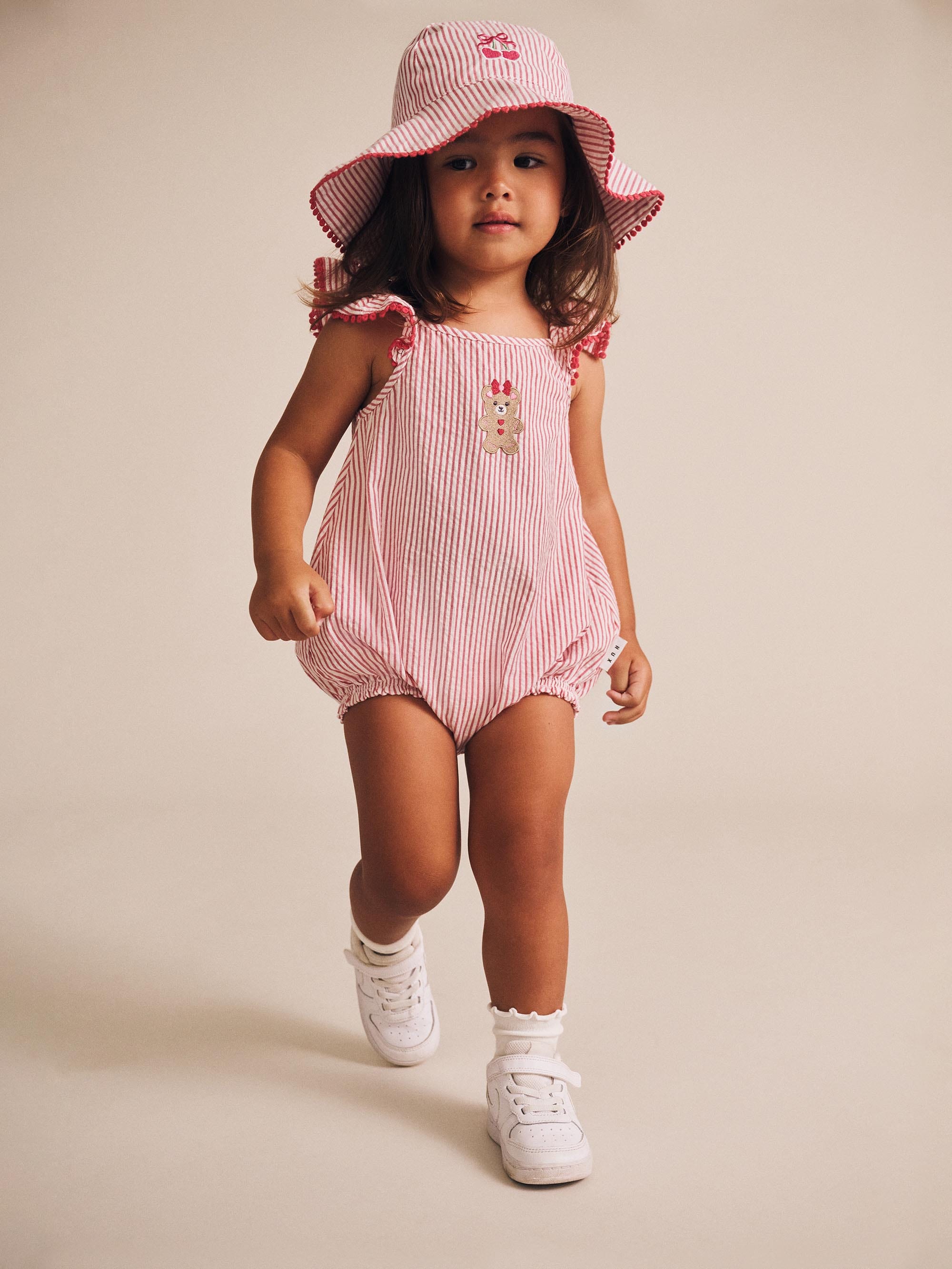 Gingerbread Frill Playsuit ROMPER Huxbaby