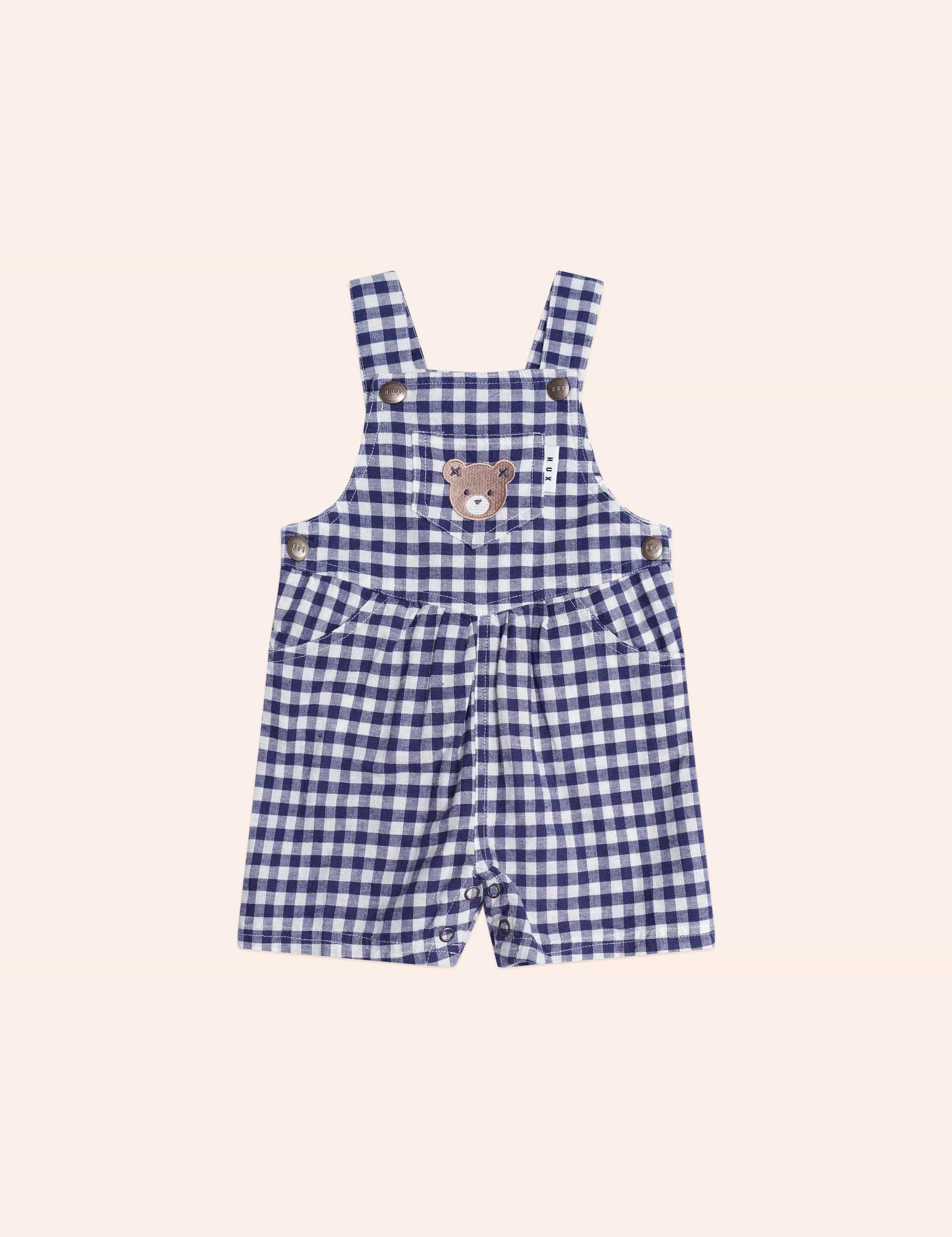 Check Short Overalls OVERALL Huxbaby