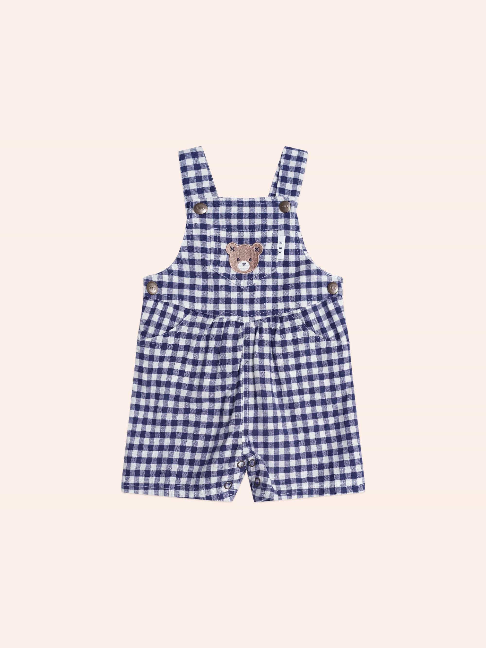 Check Short Overalls OVERALL Huxbaby