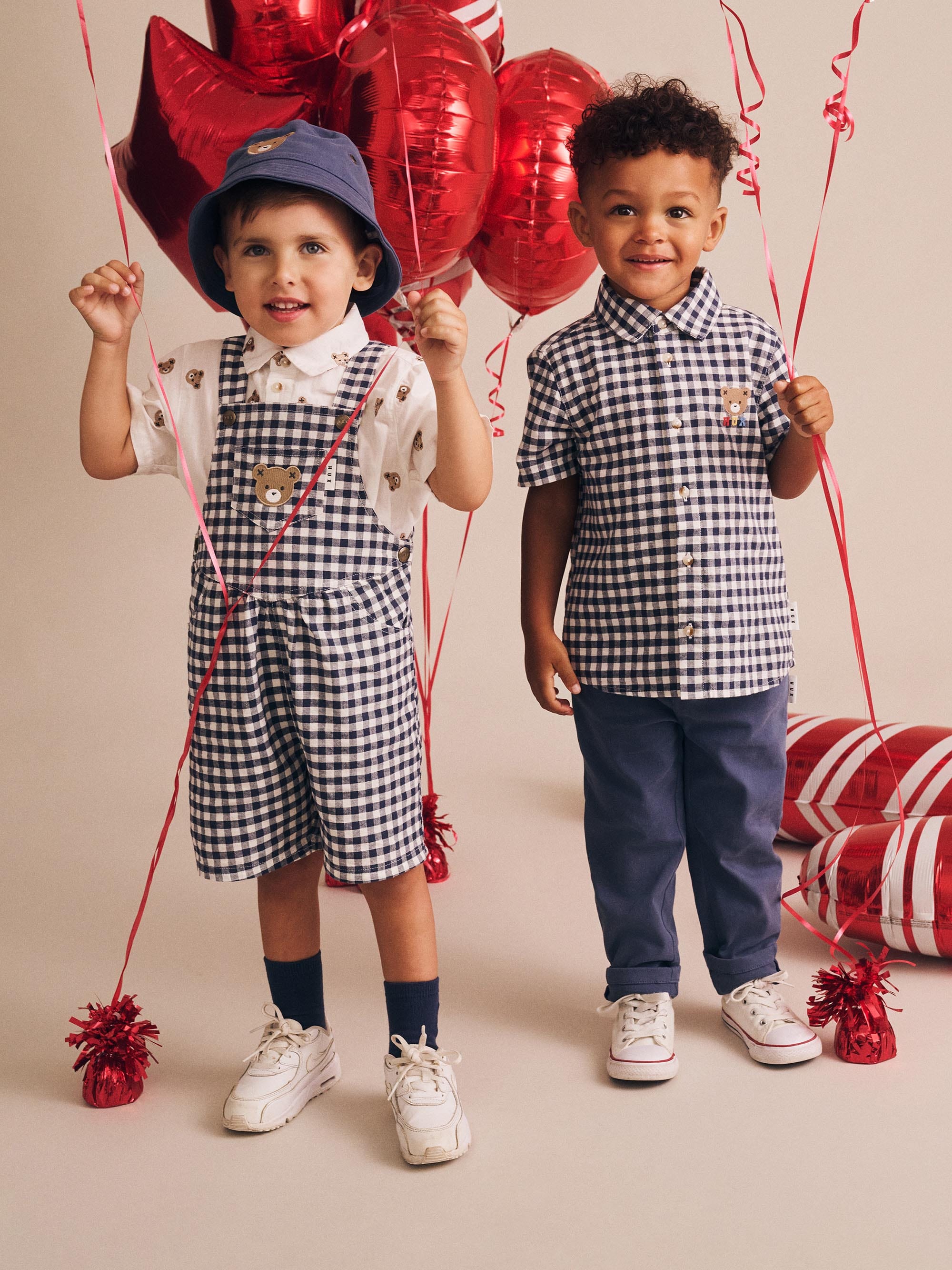 Check Short Overalls OVERALL Huxbaby