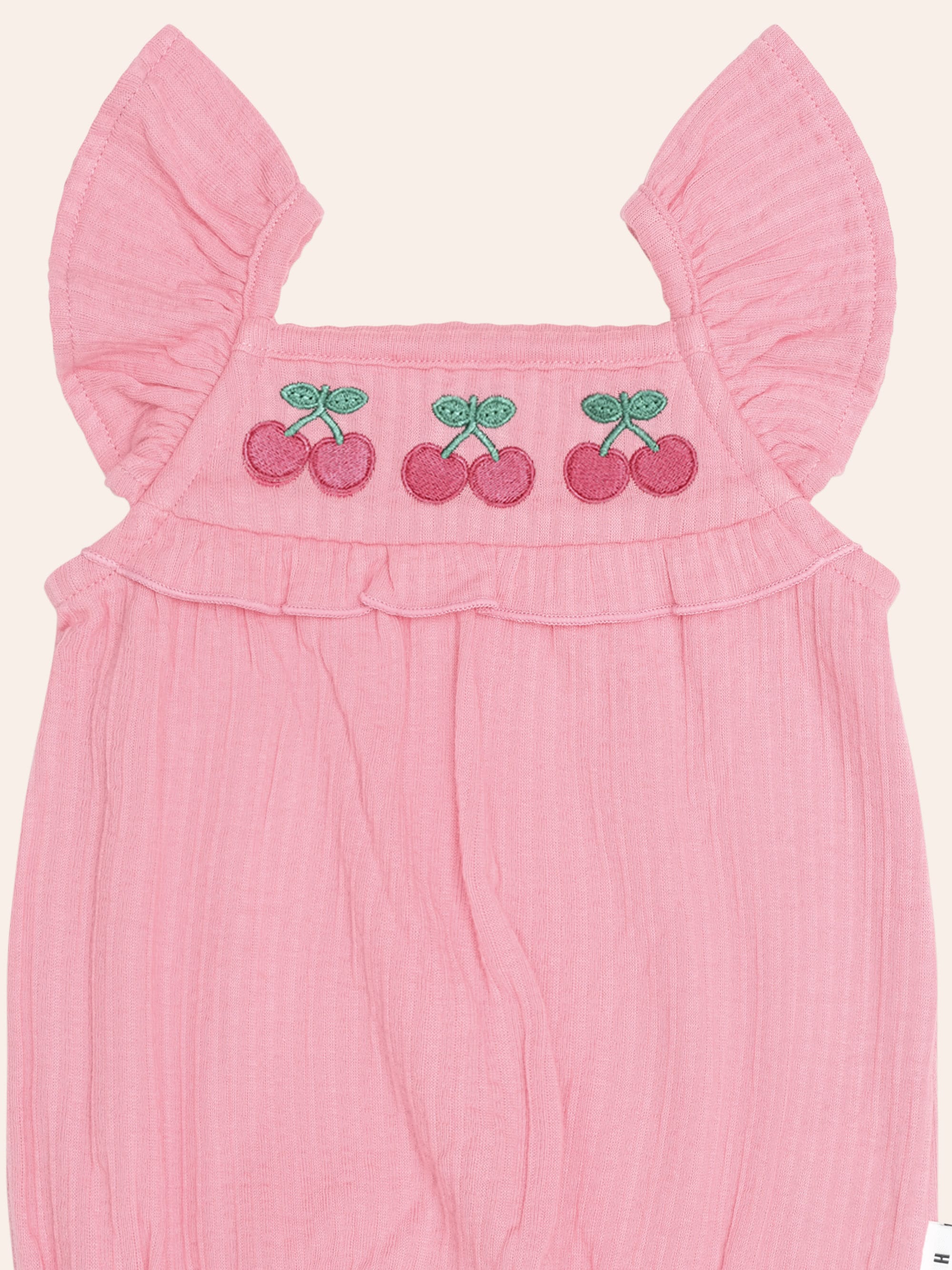 Cherry Emb Playsuit PLAYSUIT Huxbaby Shopify