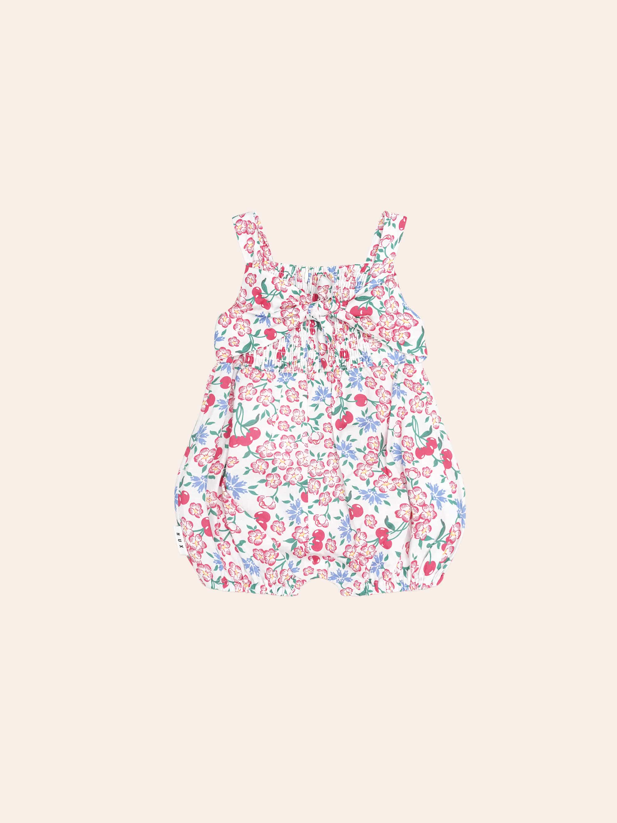 Tropical Floral Tie Romper PLAYSUIT Huxbaby Shopify