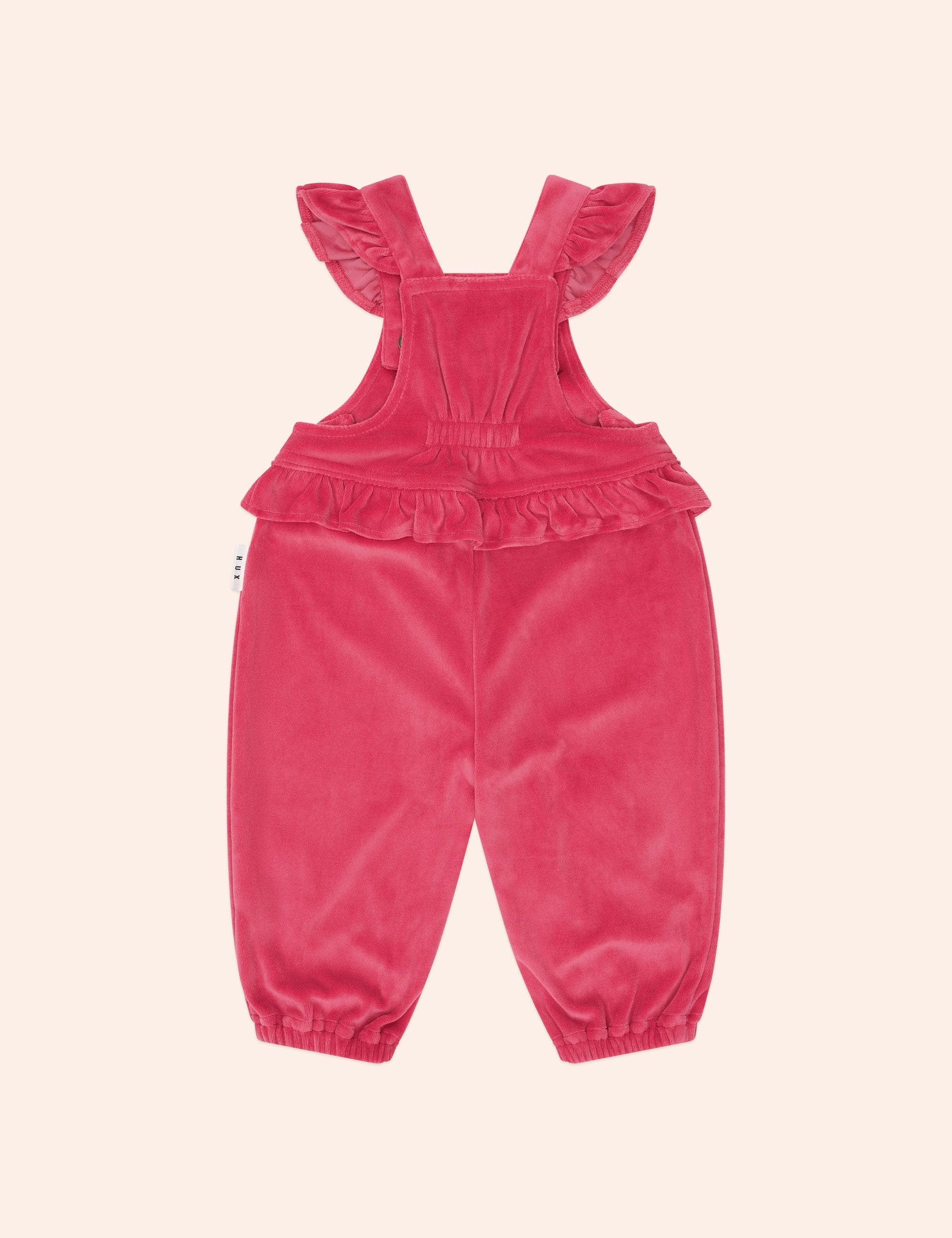 Very Cherry Velour Frill Overall OVERALL Huxbaby