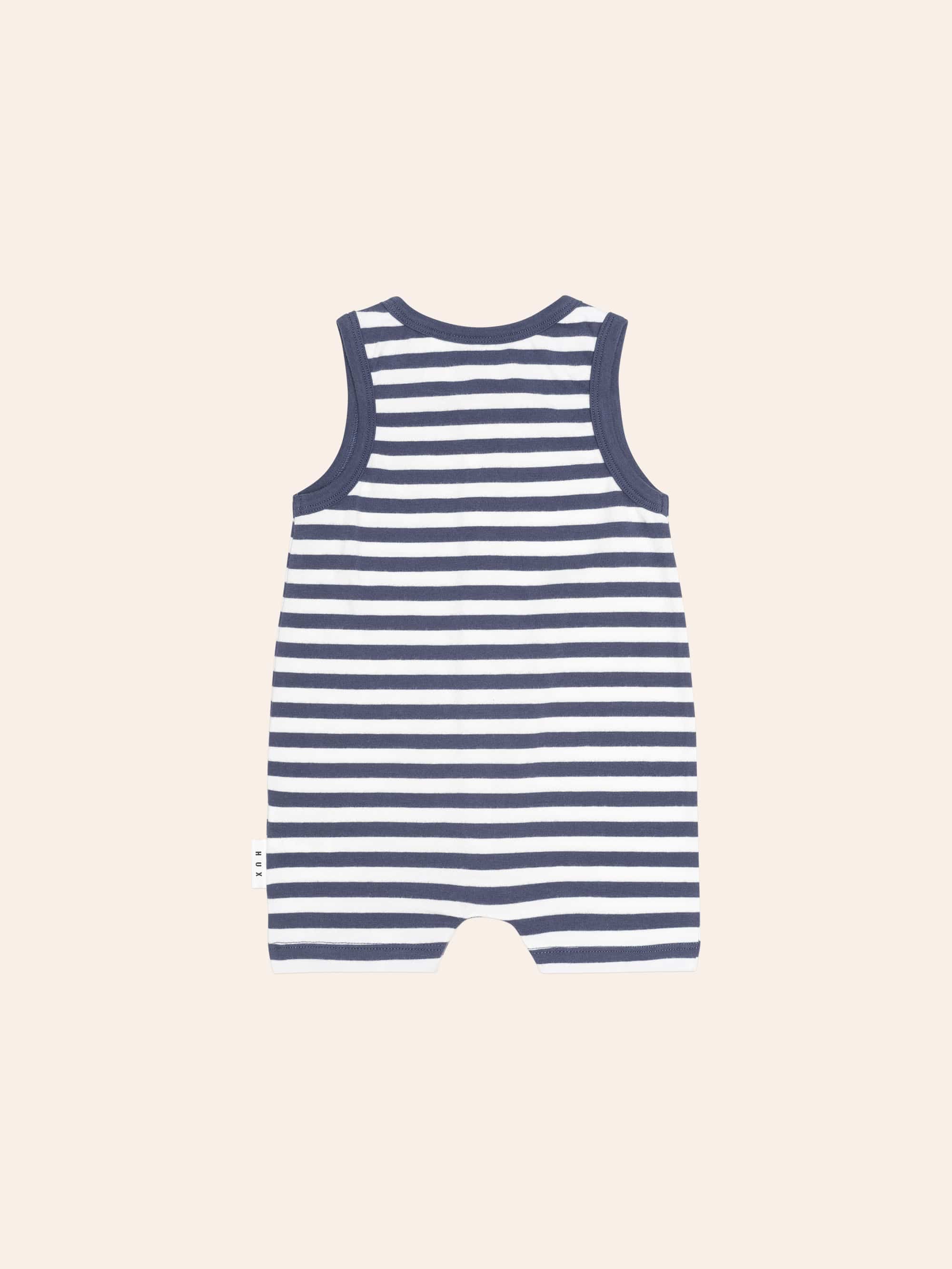 Stripe Father Huxmas S/Less Romper ONESIE Huxbaby Shopify