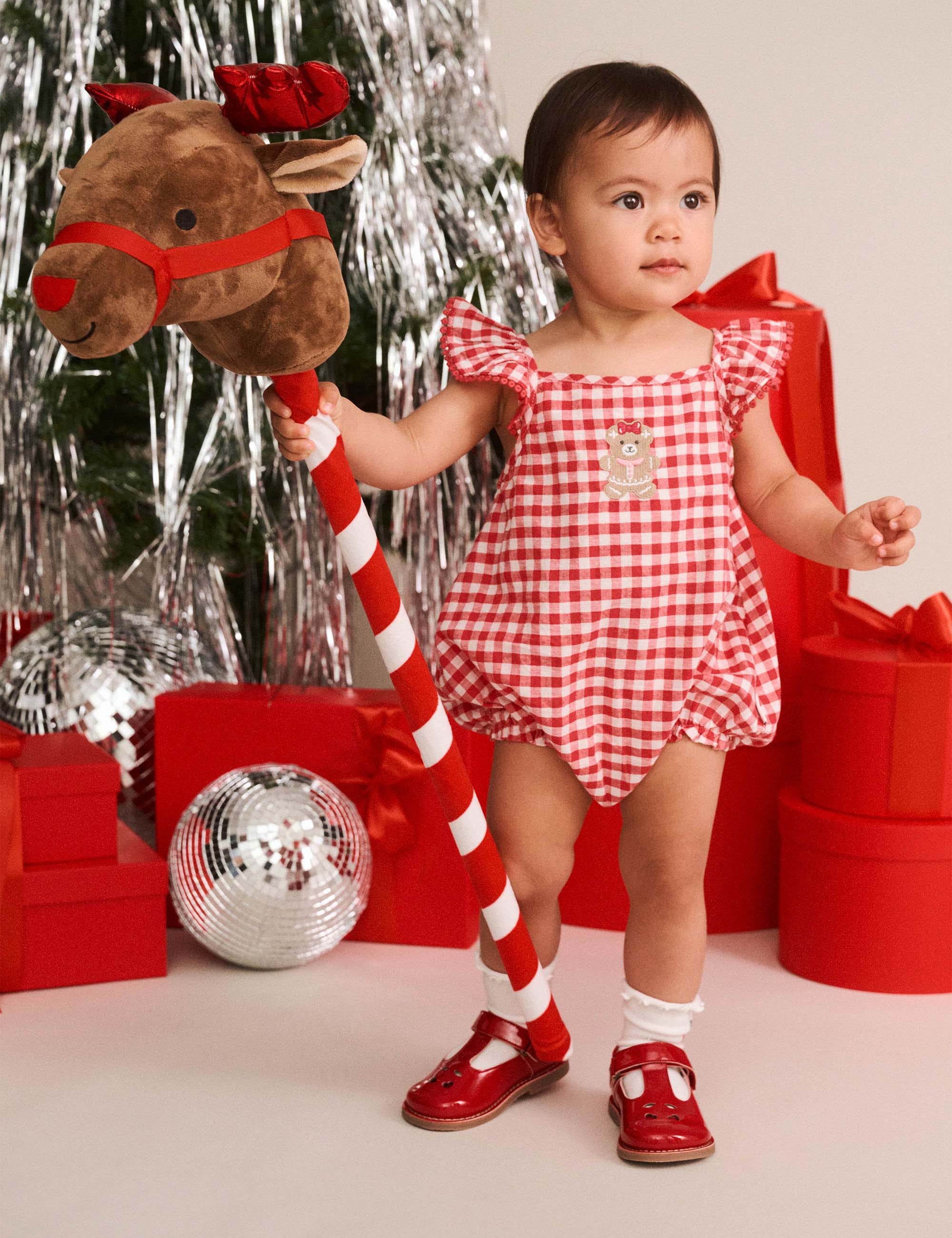 Gingerbread Huxette Bubble Romper ONESIE Huxbaby Shopify