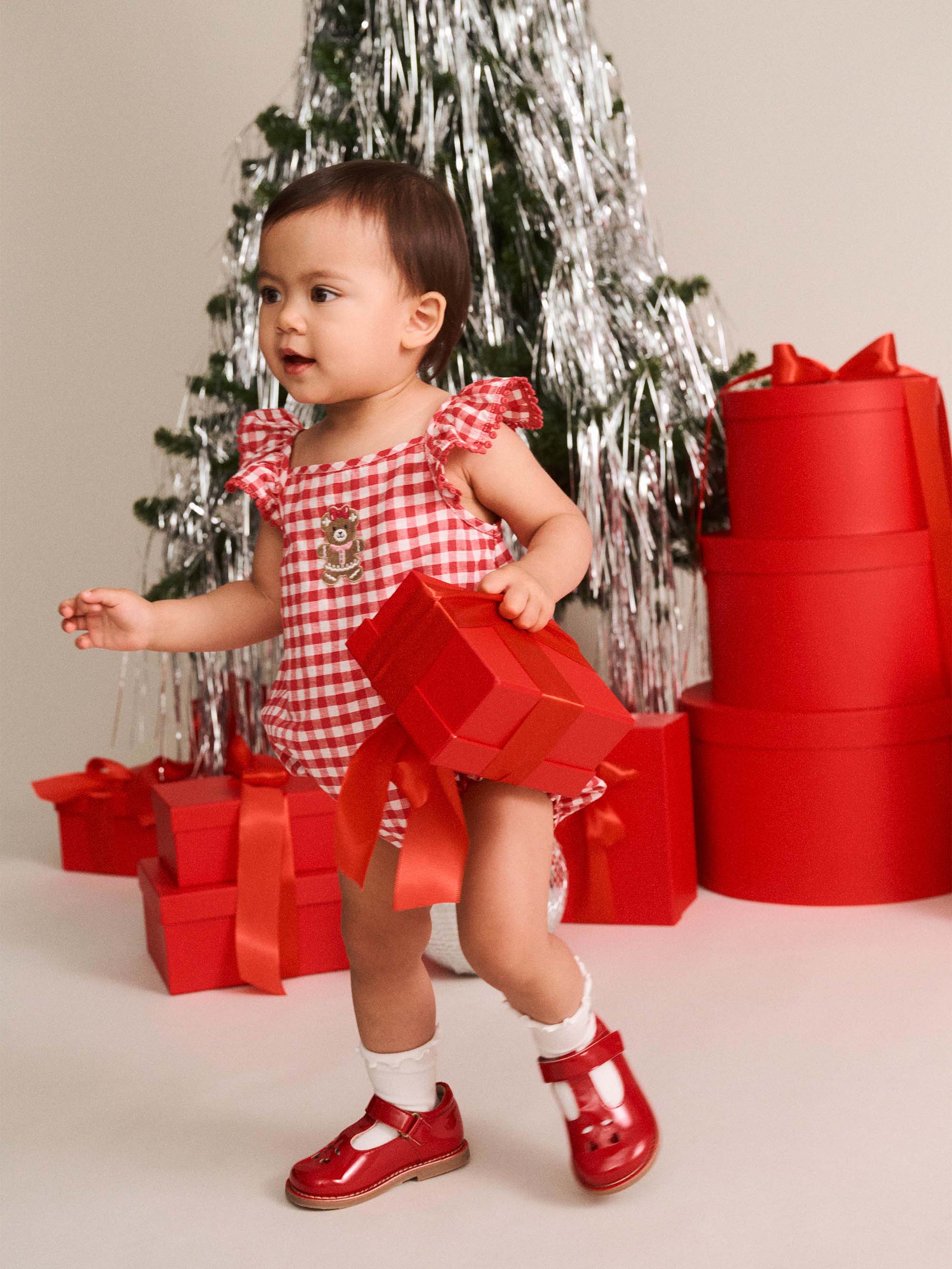 Gingerbread Huxette Bubble Romper ONESIE Huxbaby Shopify