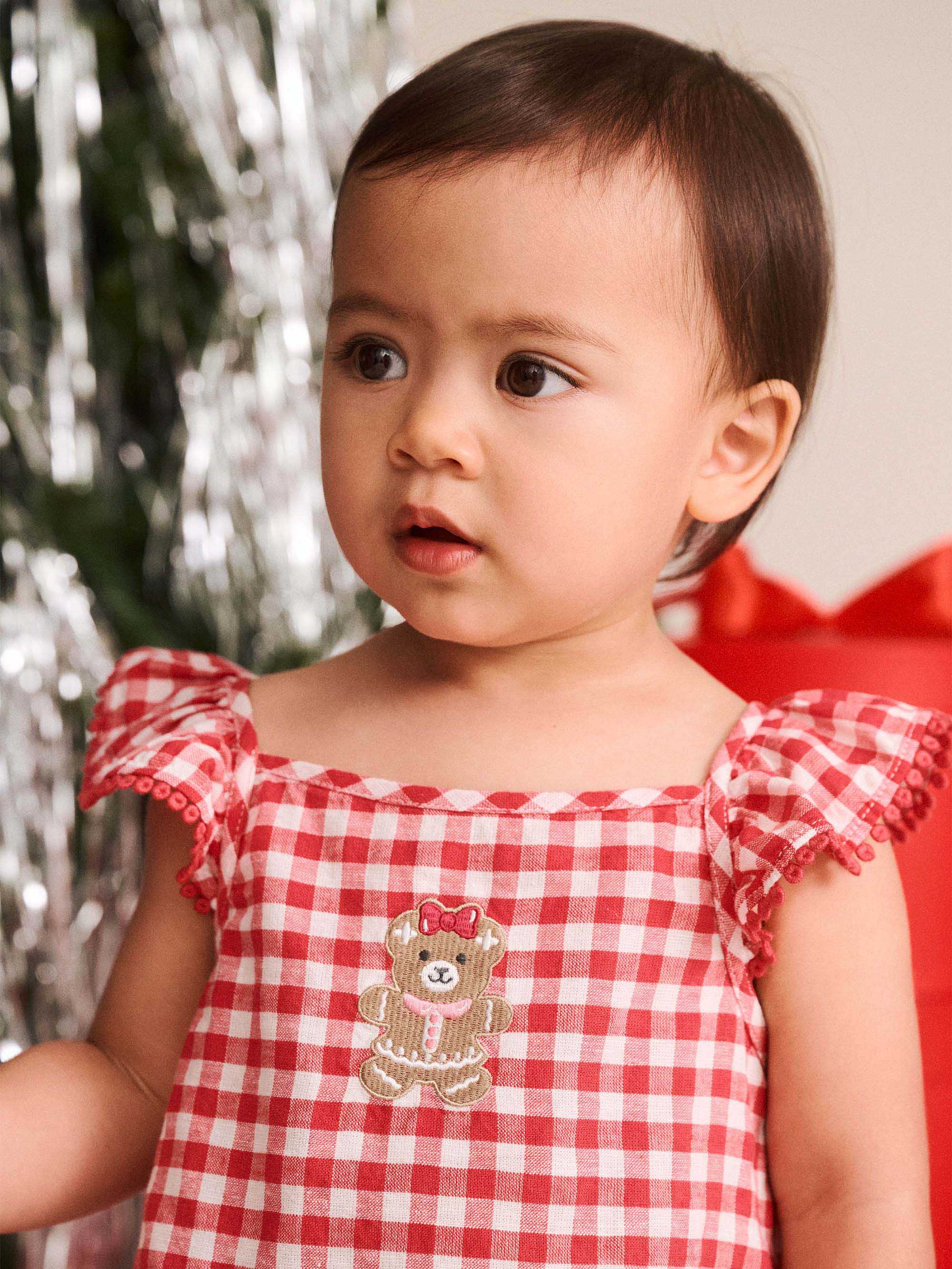 Gingerbread Huxette Bubble Romper ONESIE Huxbaby Shopify