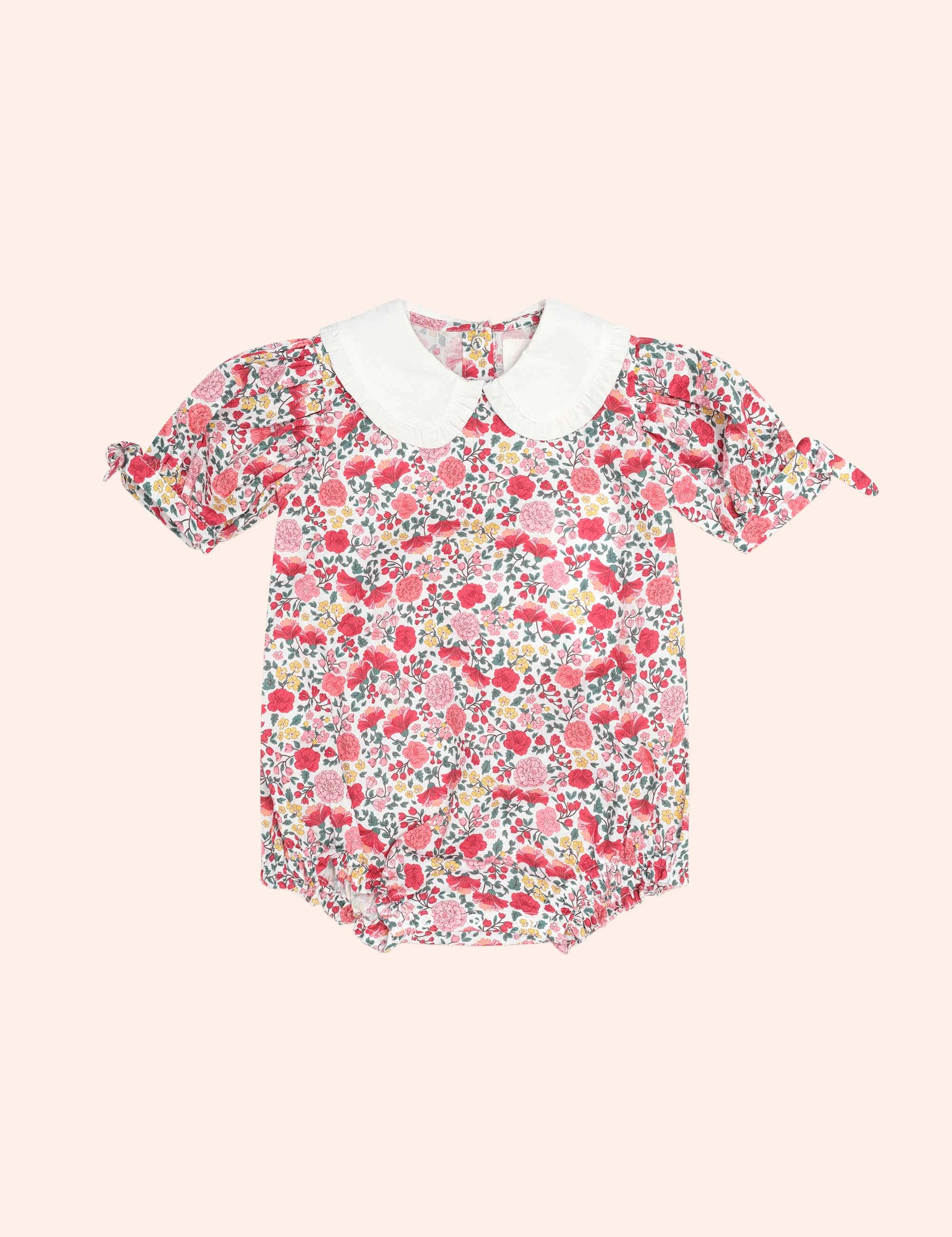 Festive Floral Frill Collar Bubble Romper ONESIE Huxbaby Shopify
