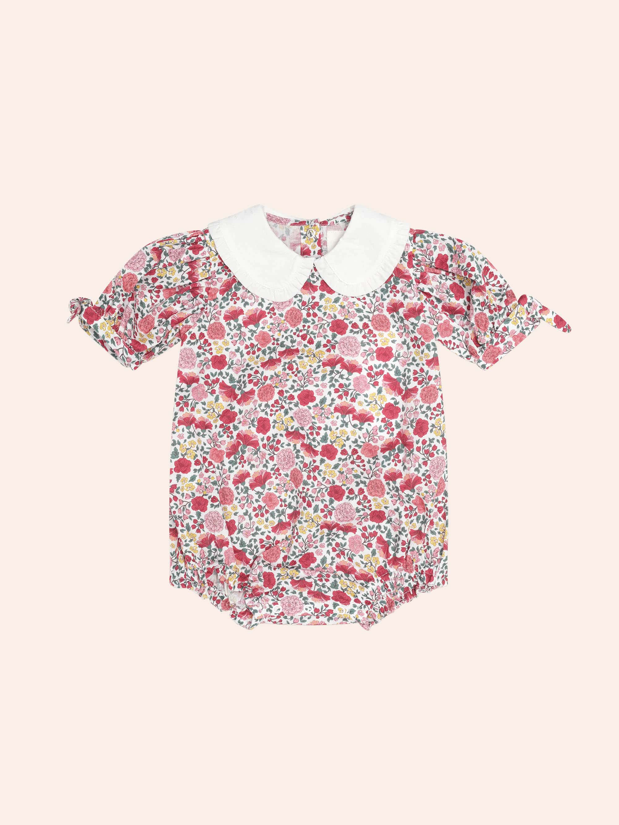 Festive Floral Frill Collar Bubble Romper ONESIE Huxbaby Shopify