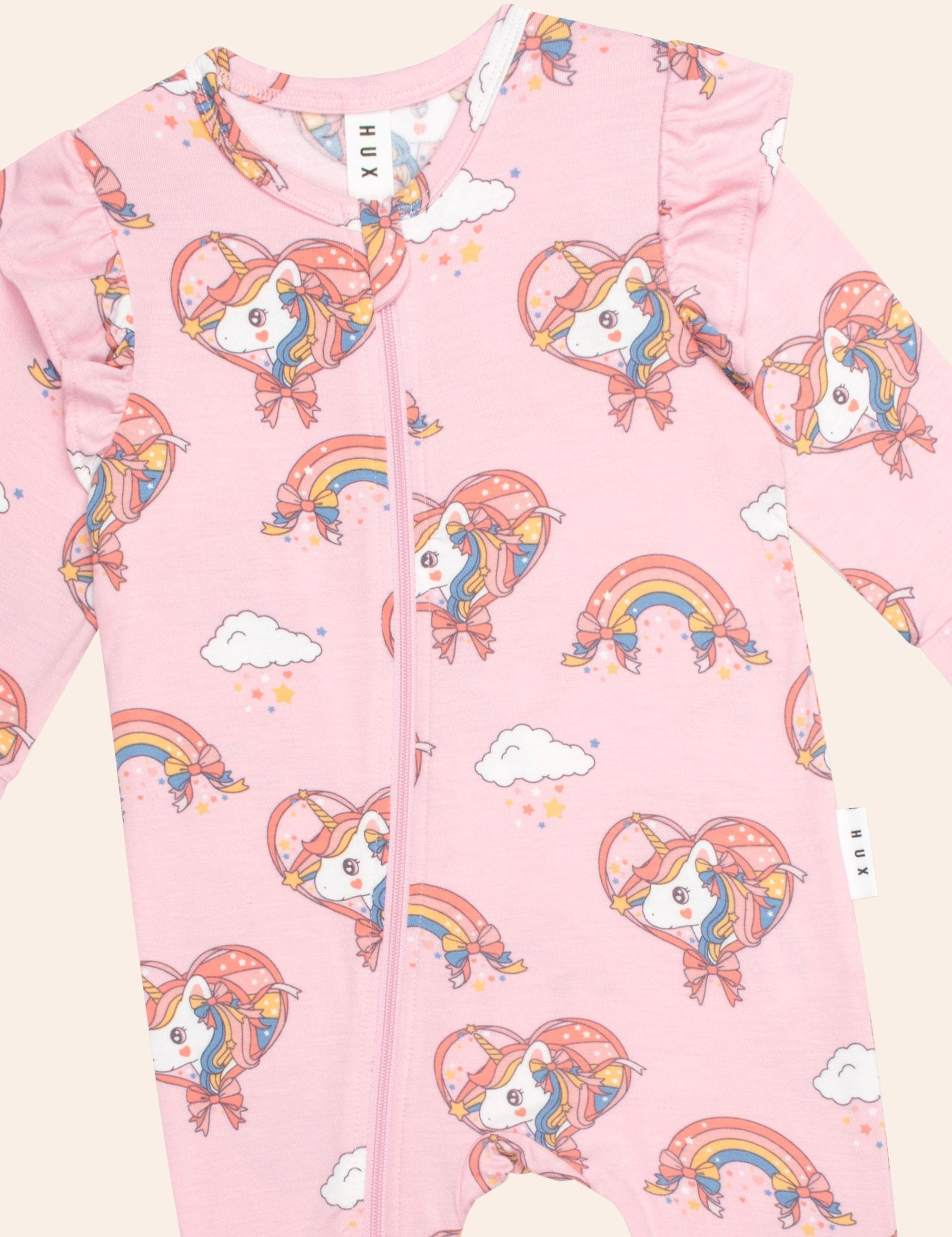 Whimsical Unicorn Zip Romper ROMPER Huxbaby