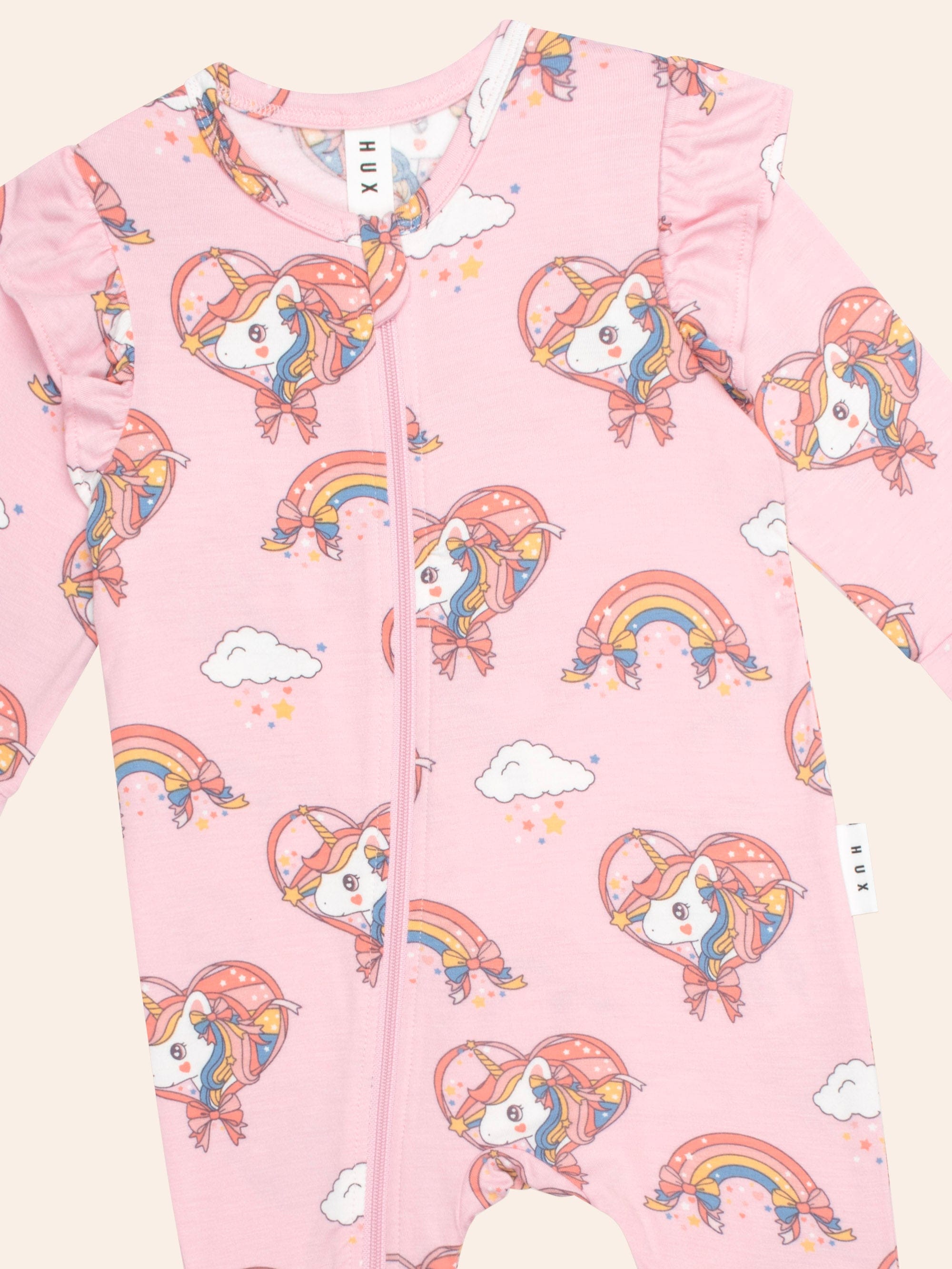 Whimsical Unicorn Zip Romper ROMPER Huxbaby