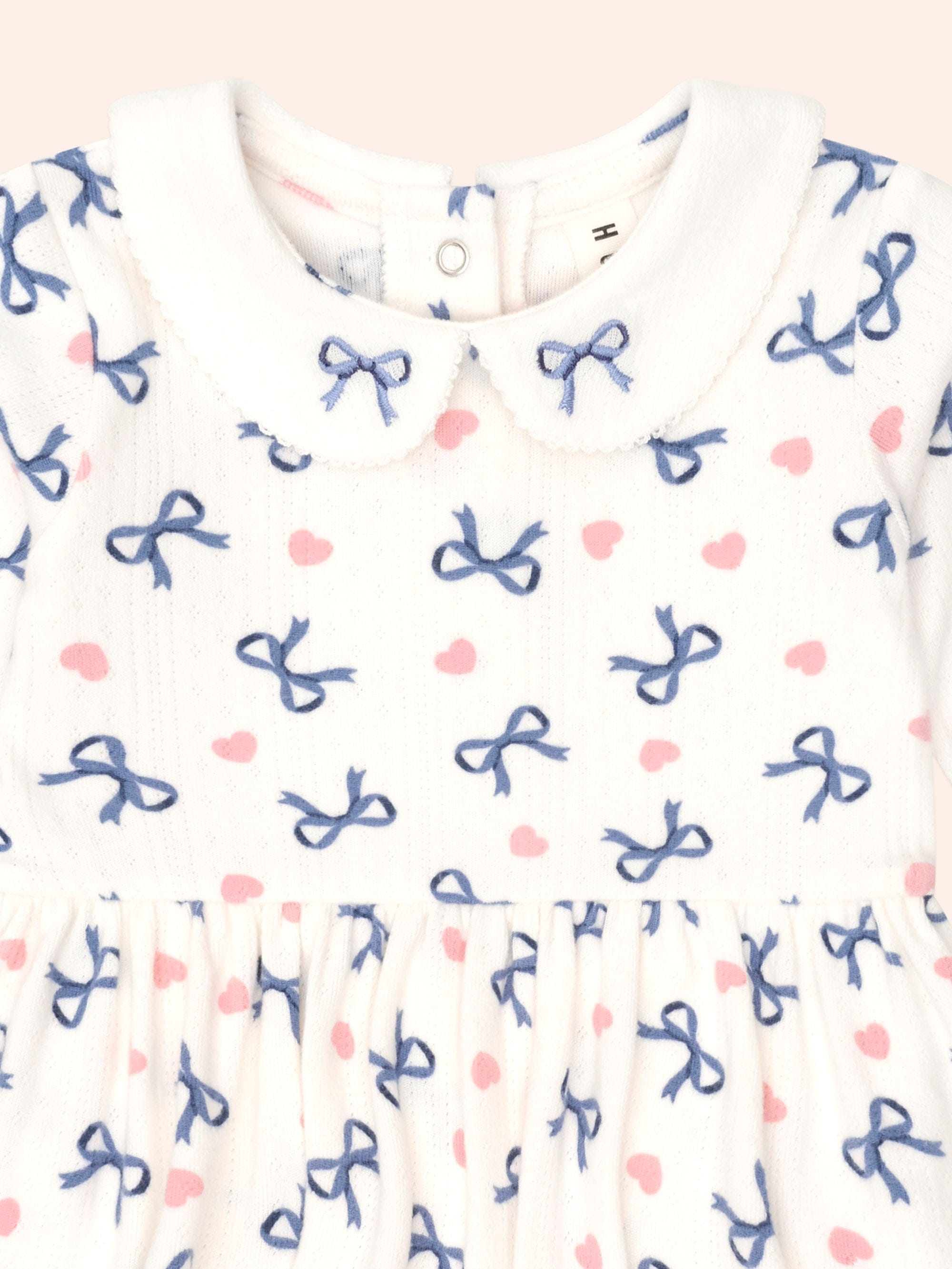 Hearts And Bows Romper DRESS Huxbaby