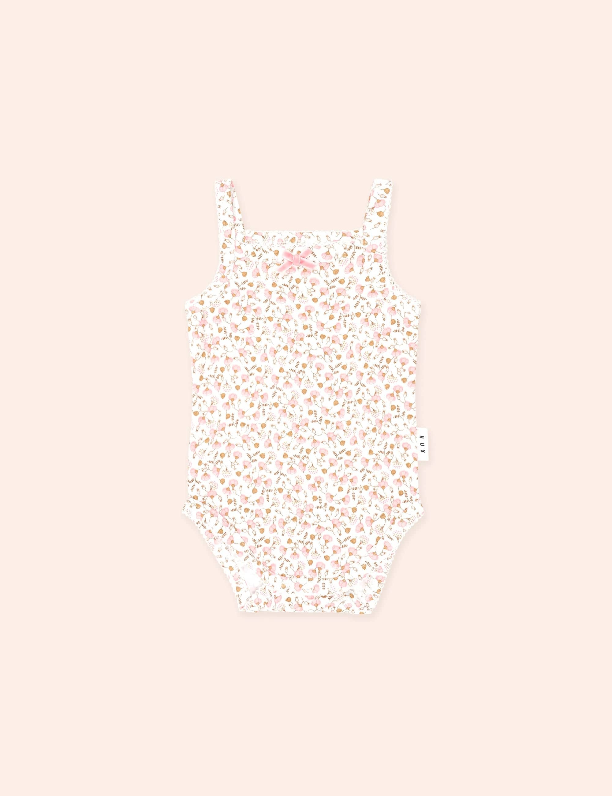 Ditsy Floral Strap Onesie ONESIE Huxbaby