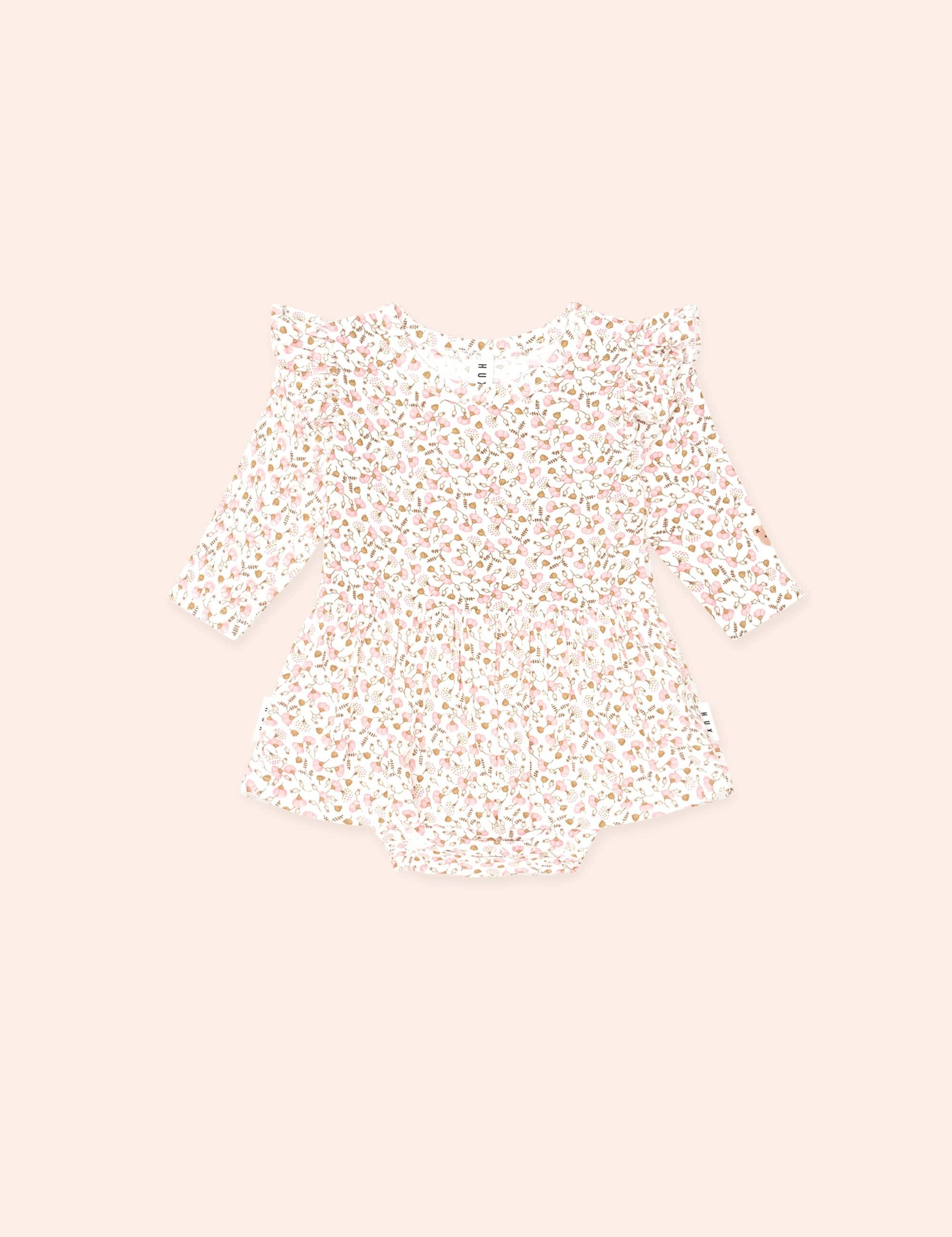 Ditsy Floral Long Sleeve Romper DRESS Huxbaby