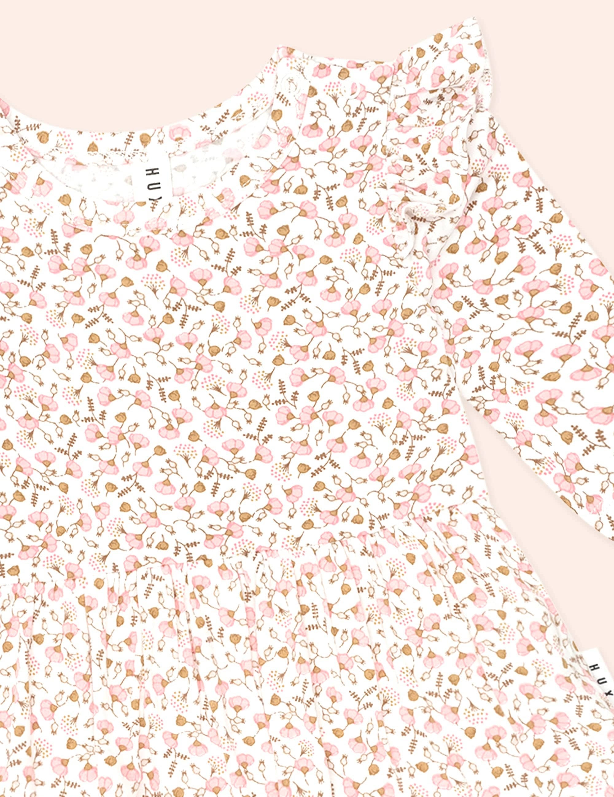 Ditsy Floral Long Sleeve Romper DRESS Huxbaby