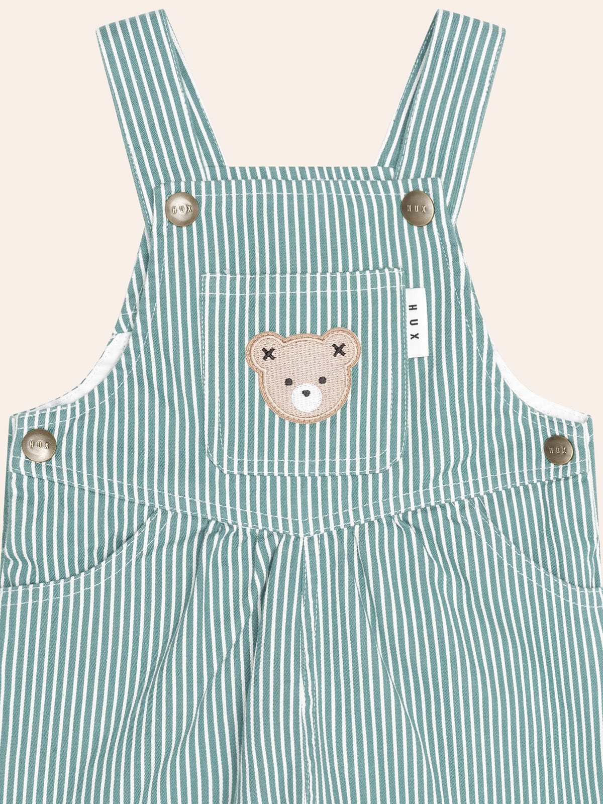 Mistletoe Stripe Shortall OVERALL Huxbaby Shopify