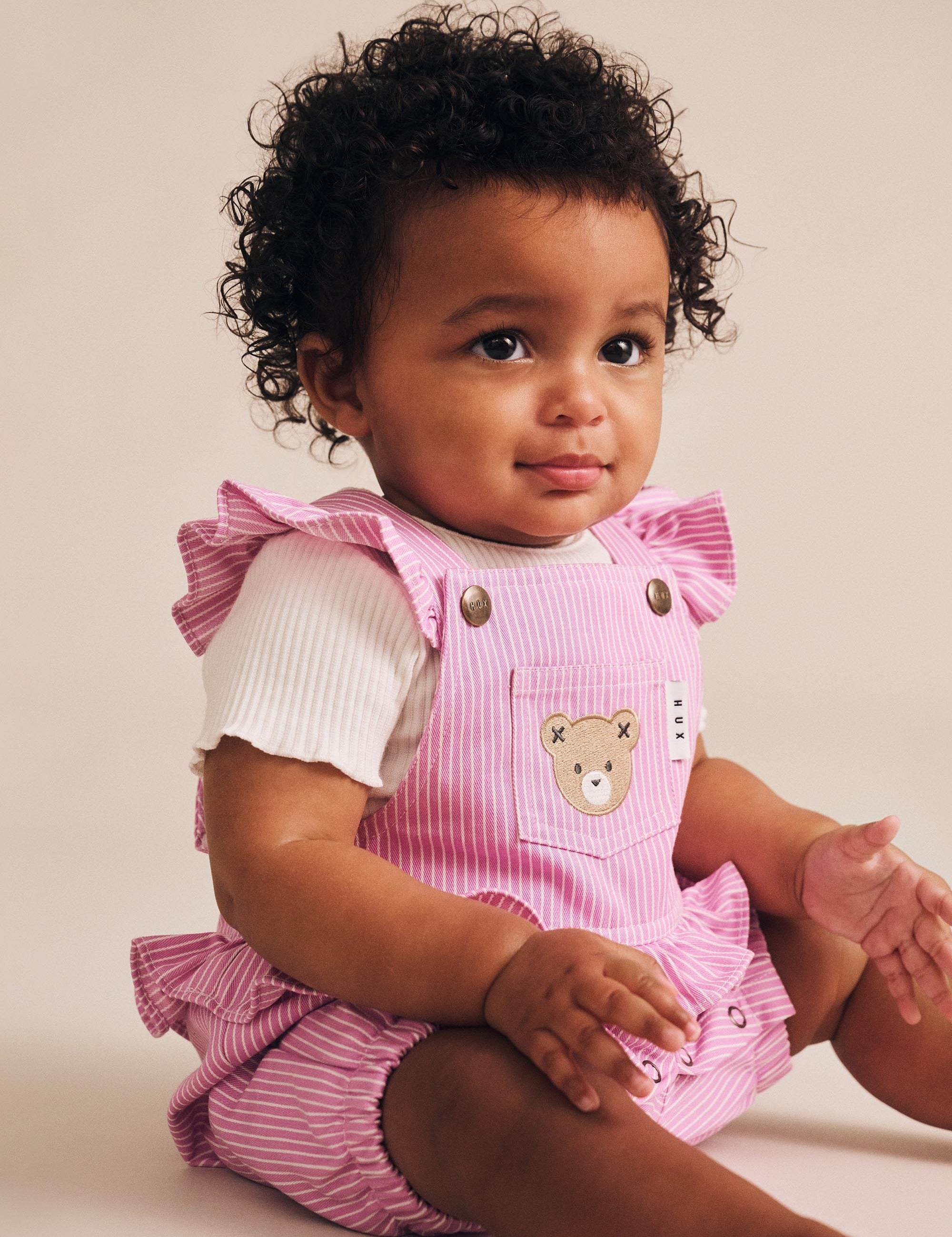 Candy Stripe Bubble Romper ROMPER Huxbaby