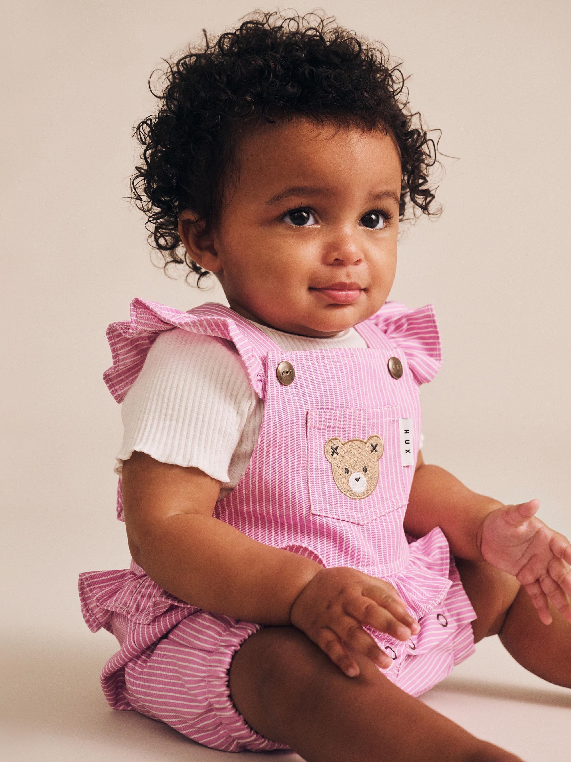 Candy Stripe Bubble Romper ROMPER Huxbaby