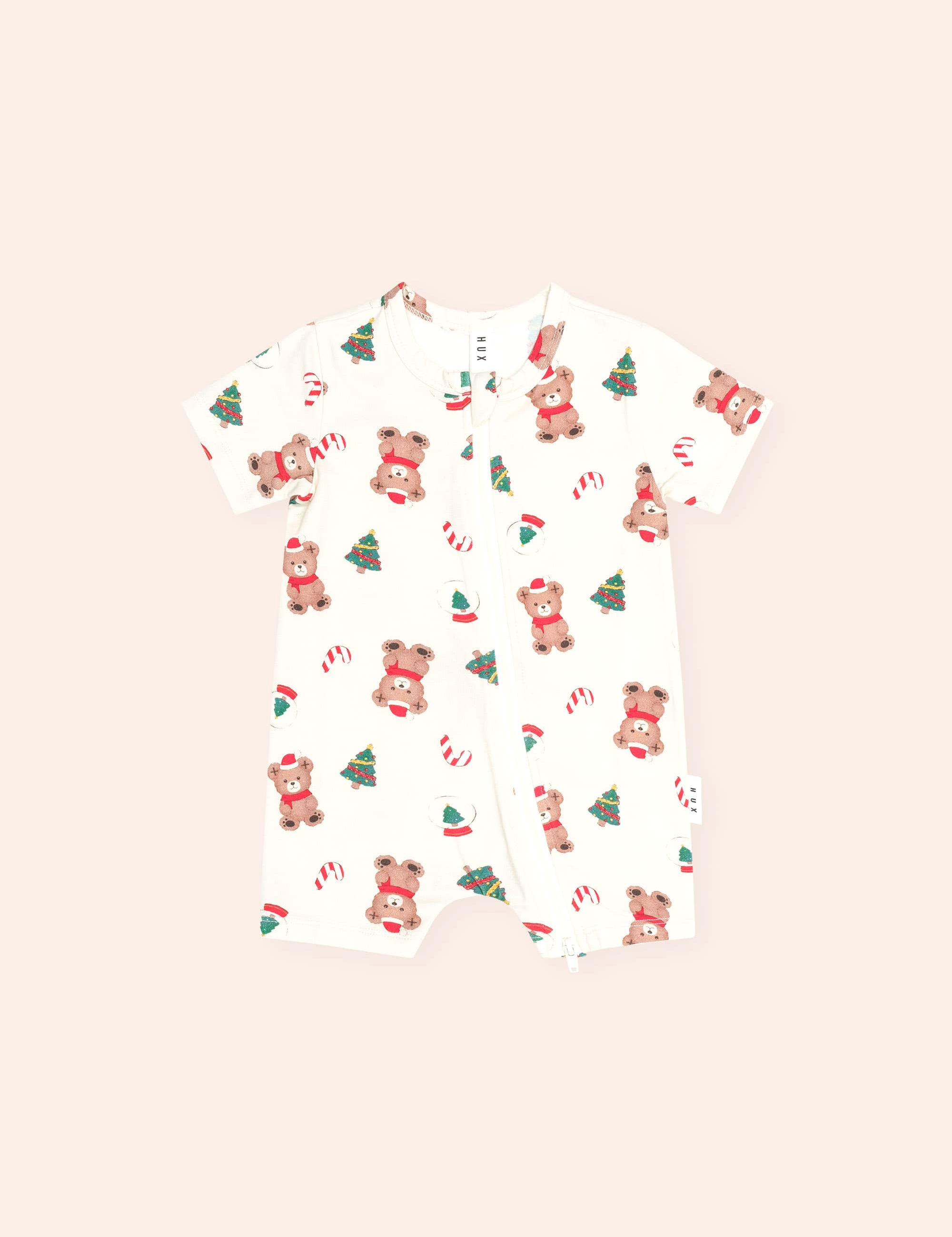 Festive Hux Zip Romper ONESIE Huxbaby Shopify