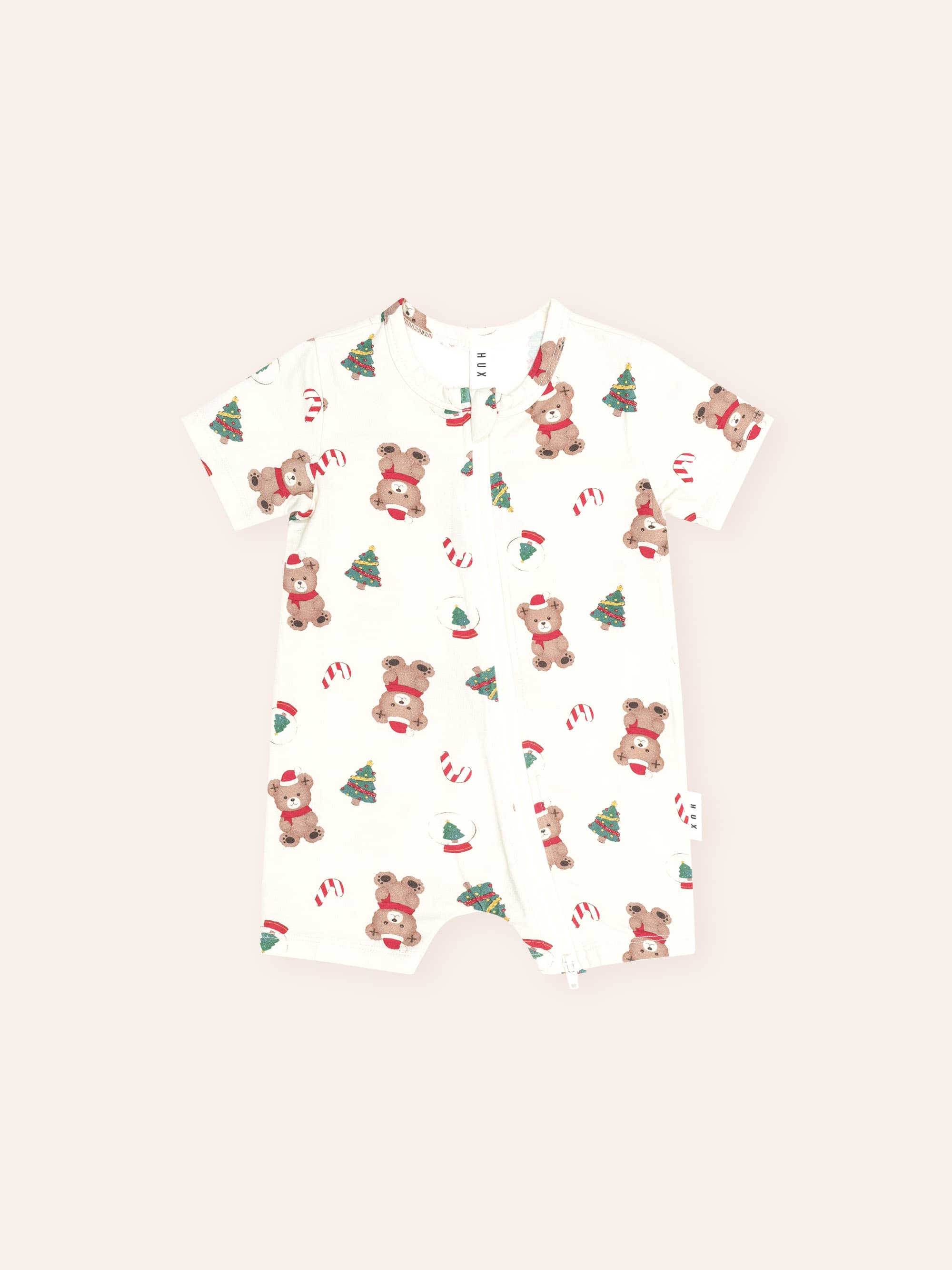Festive Hux Zip Romper ONESIE Huxbaby Shopify