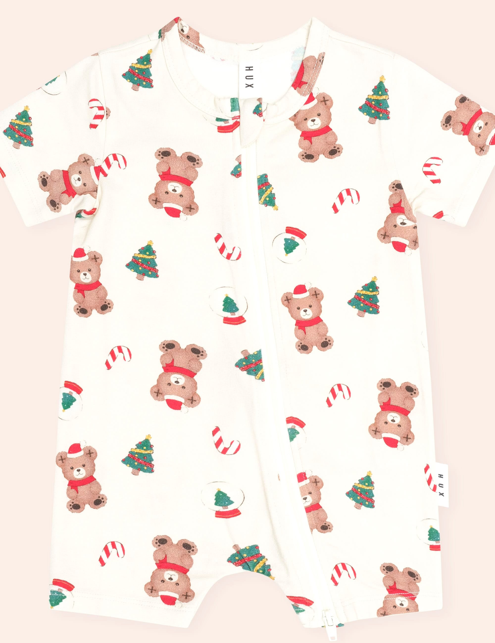 Festive Hux Zip Romper ONESIE Huxbaby Shopify