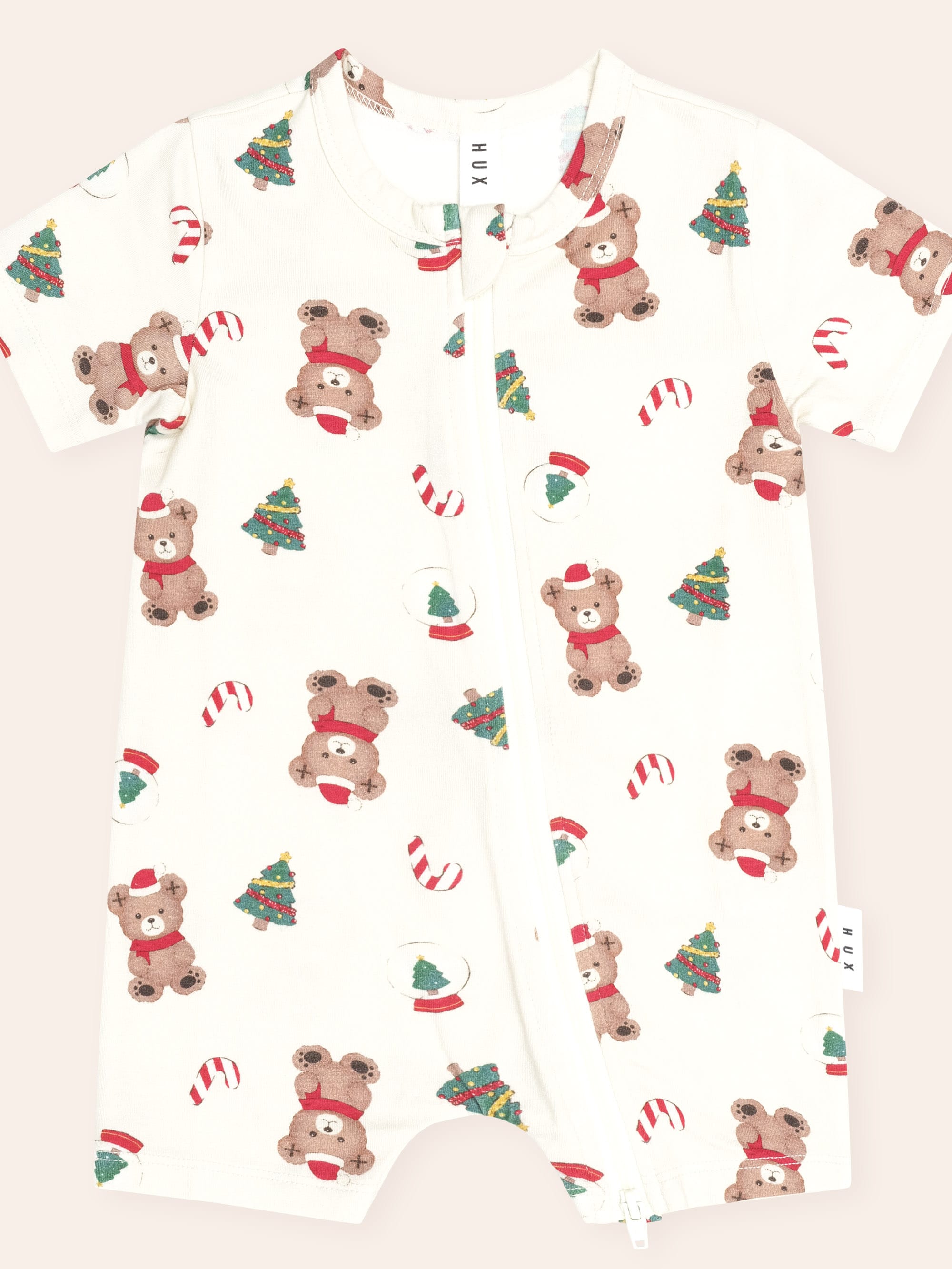 Festive Hux Zip Romper ONESIE Huxbaby Shopify