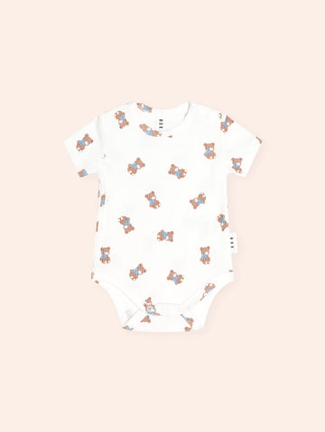 Tumbling Bow Hux S/Slv Bodysuit ONESIE Huxbaby Shopify