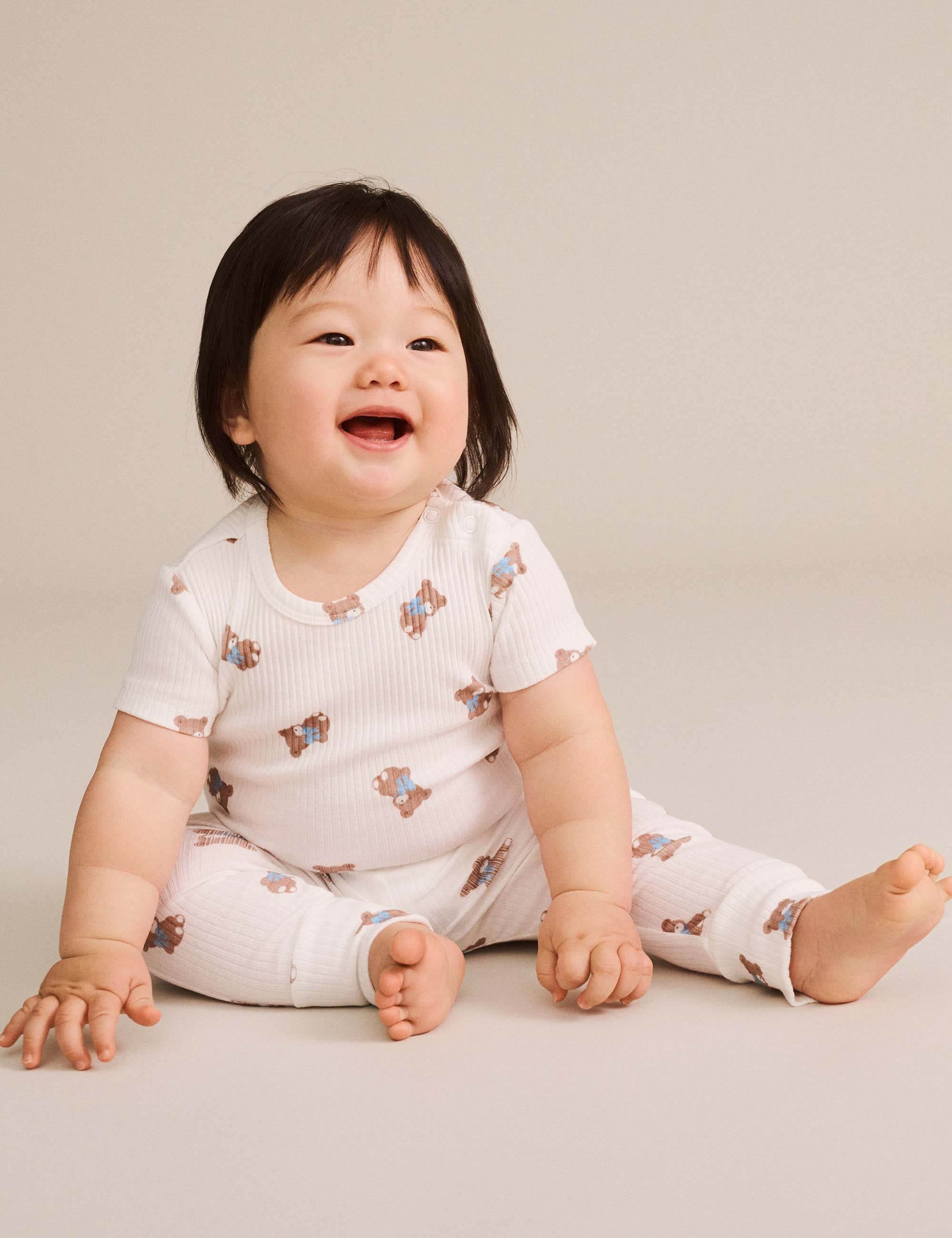 Tumbling Bow Hux S/Slv Bodysuit ONESIE Huxbaby Shopify