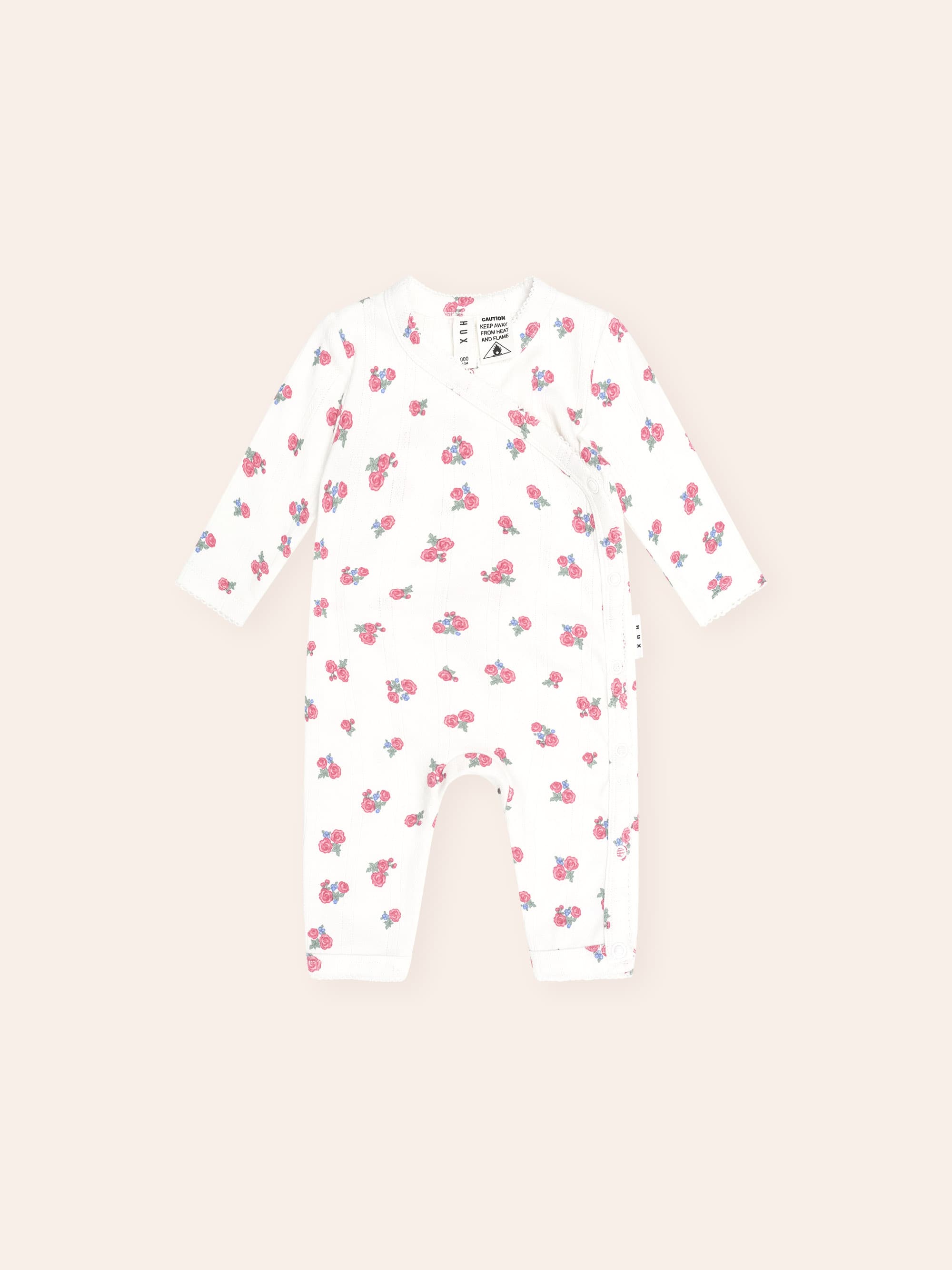 Floral Pointelle Kimono Romper ONESIE Huxbaby Shopify