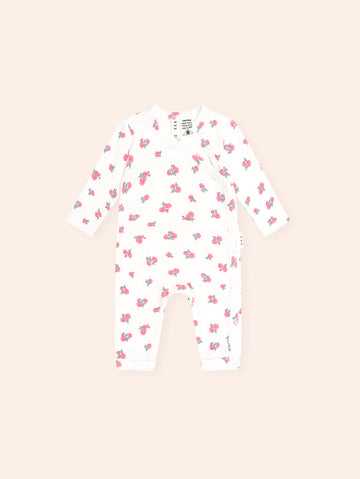 Floral Pointelle Kimono Romper ONESIE Huxbaby Shopify
