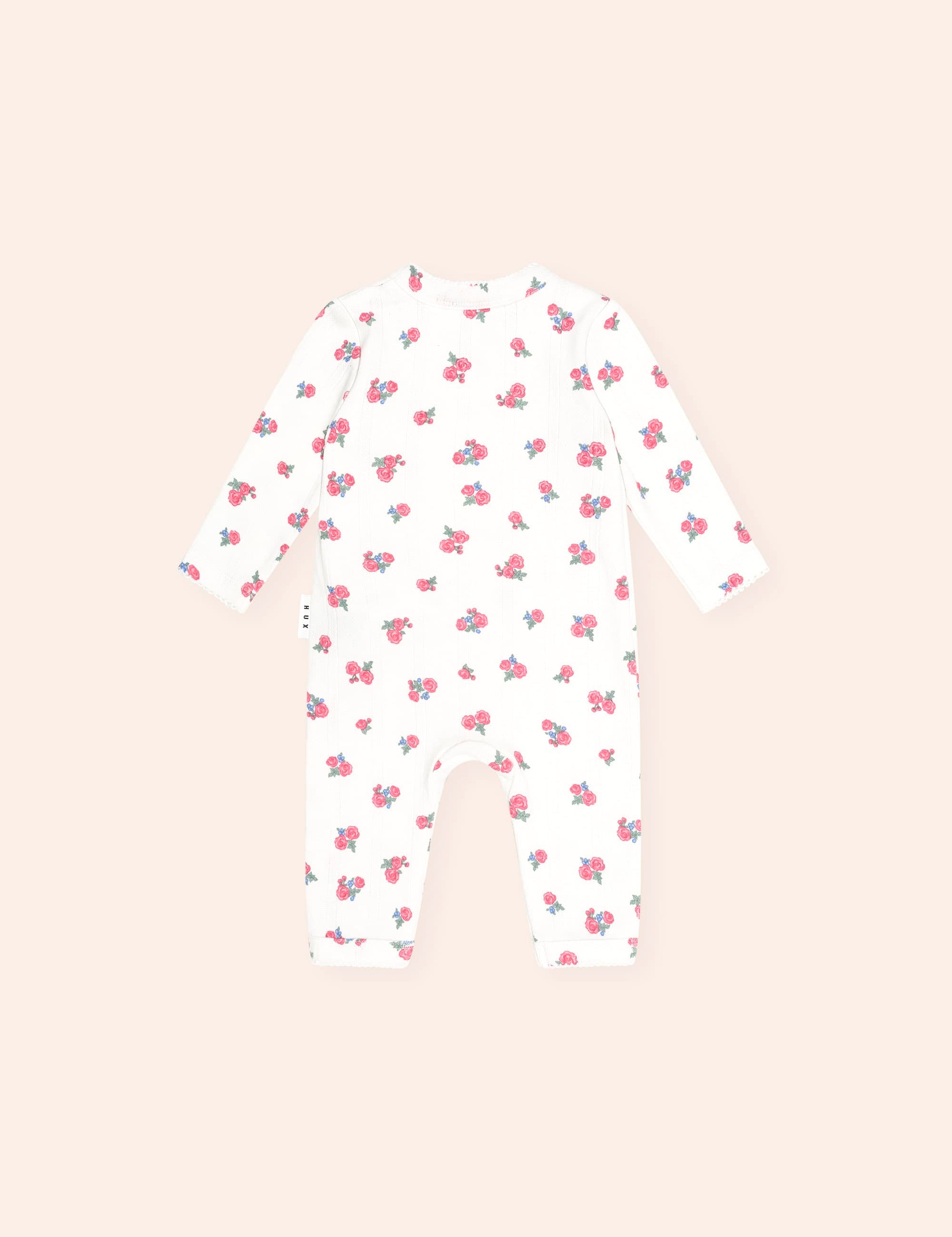 Floral Pointelle Kimono Romper ONESIE Huxbaby Shopify