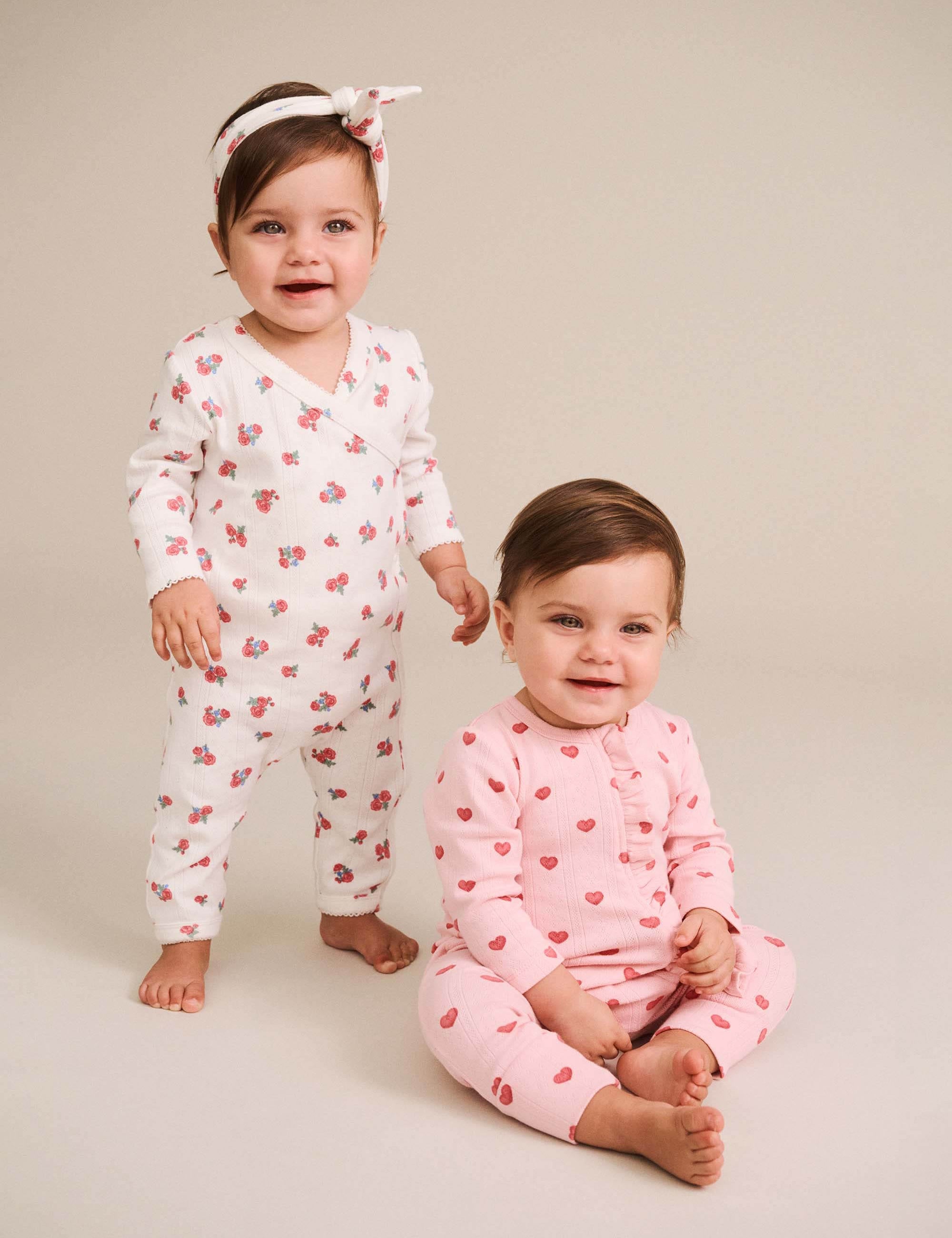 Floral Pointelle Kimono Romper ONESIE Huxbaby Shopify