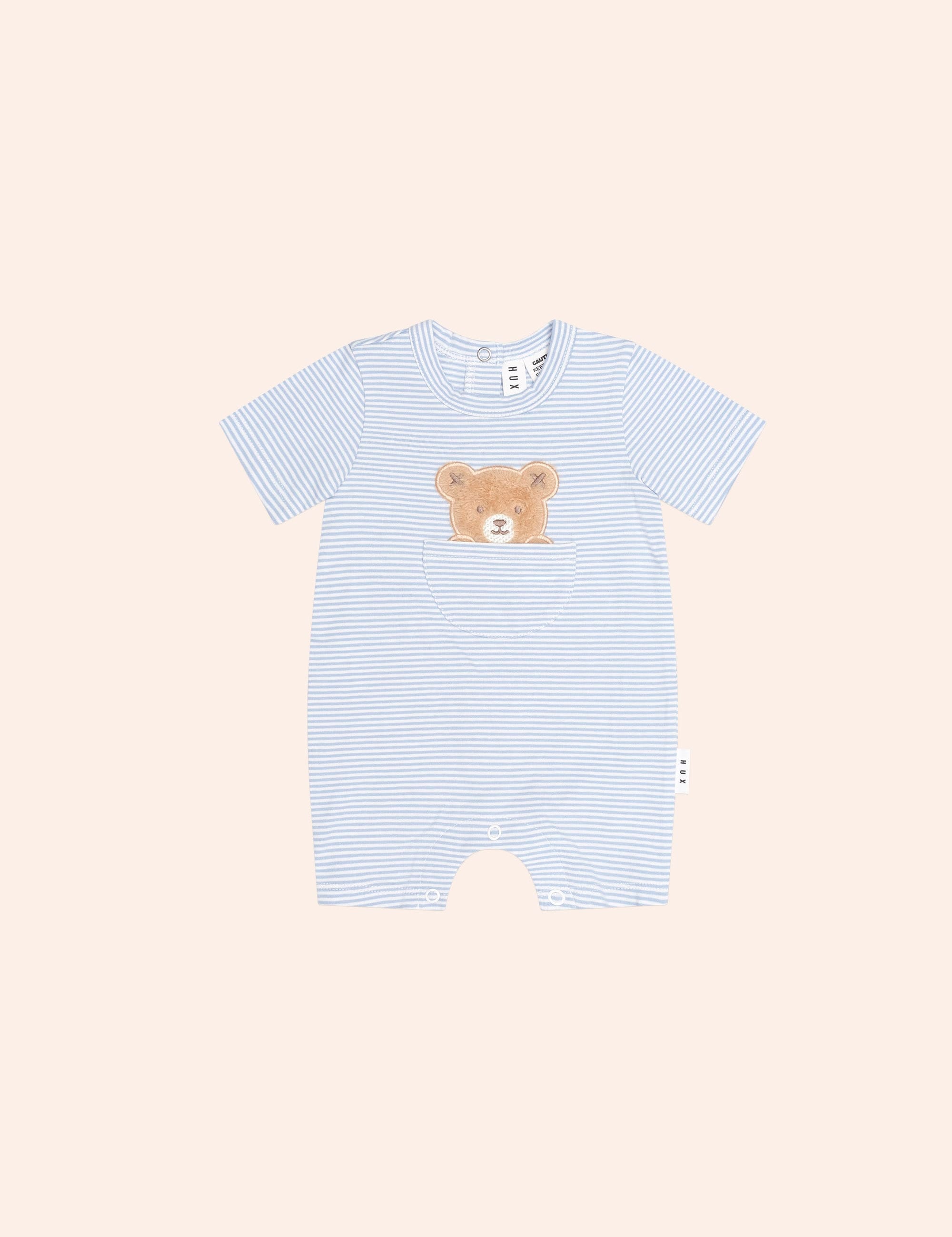 Peekaboo Hux Stripe Bodysuit ONESIE Huxbaby Shopify