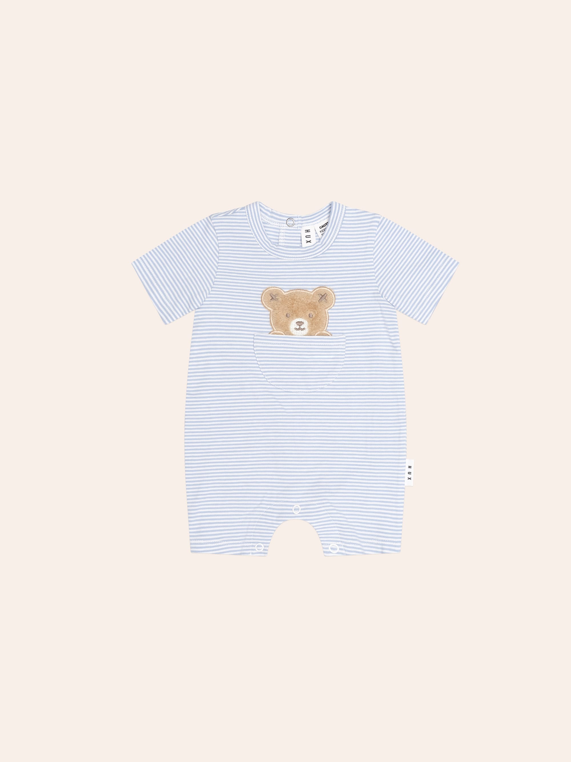 Peekaboo Hux Stripe Bodysuit ONESIE Huxbaby Shopify