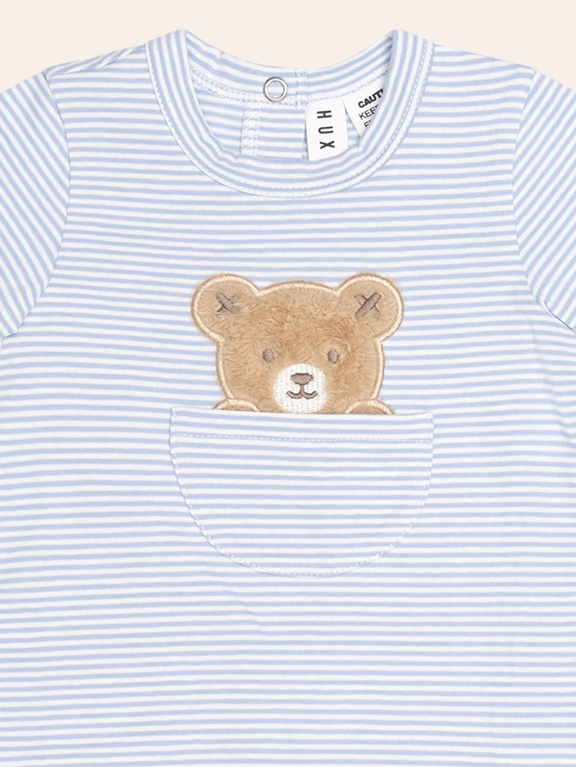 Peekaboo Hux Stripe Bodysuit ONESIE Huxbaby Shopify