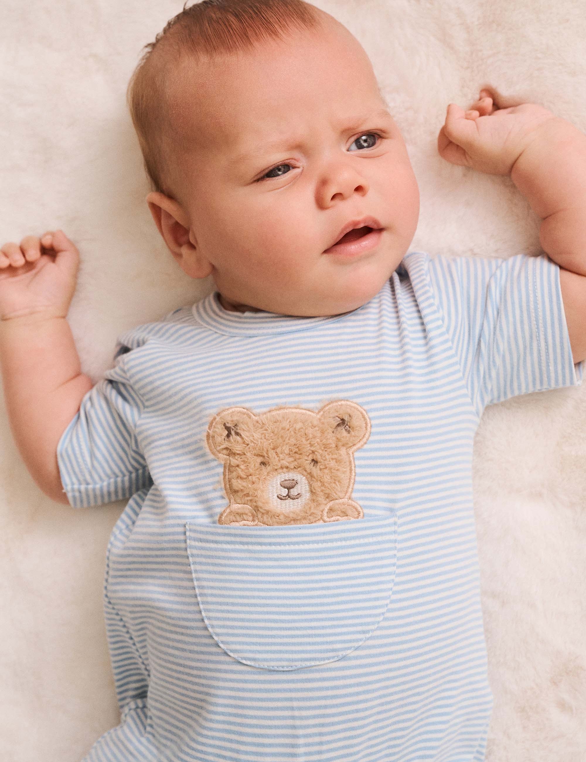 Peekaboo Hux Stripe Bodysuit ONESIE Huxbaby Shopify