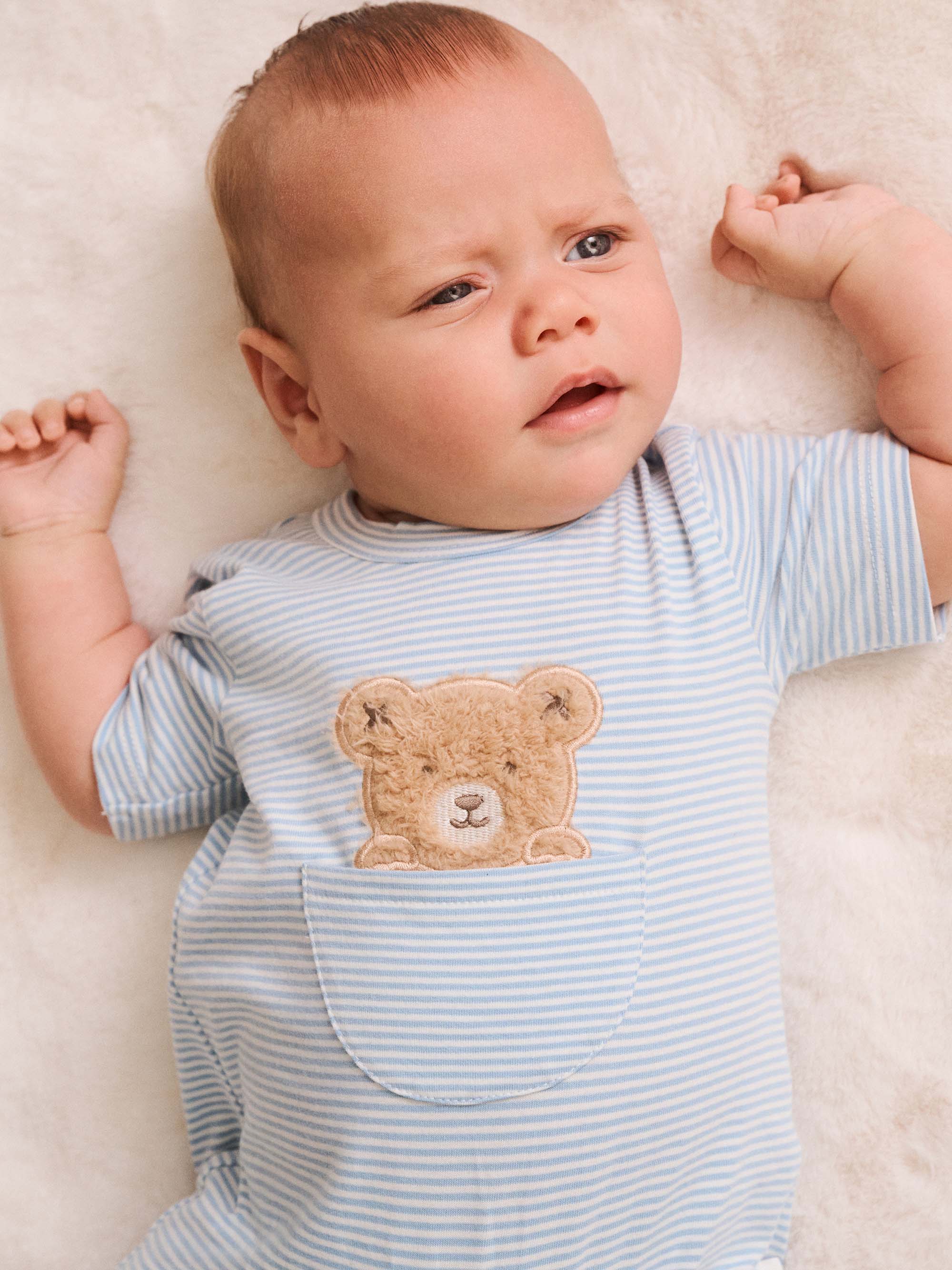 Peekaboo Hux Stripe Bodysuit ONESIE Huxbaby Shopify