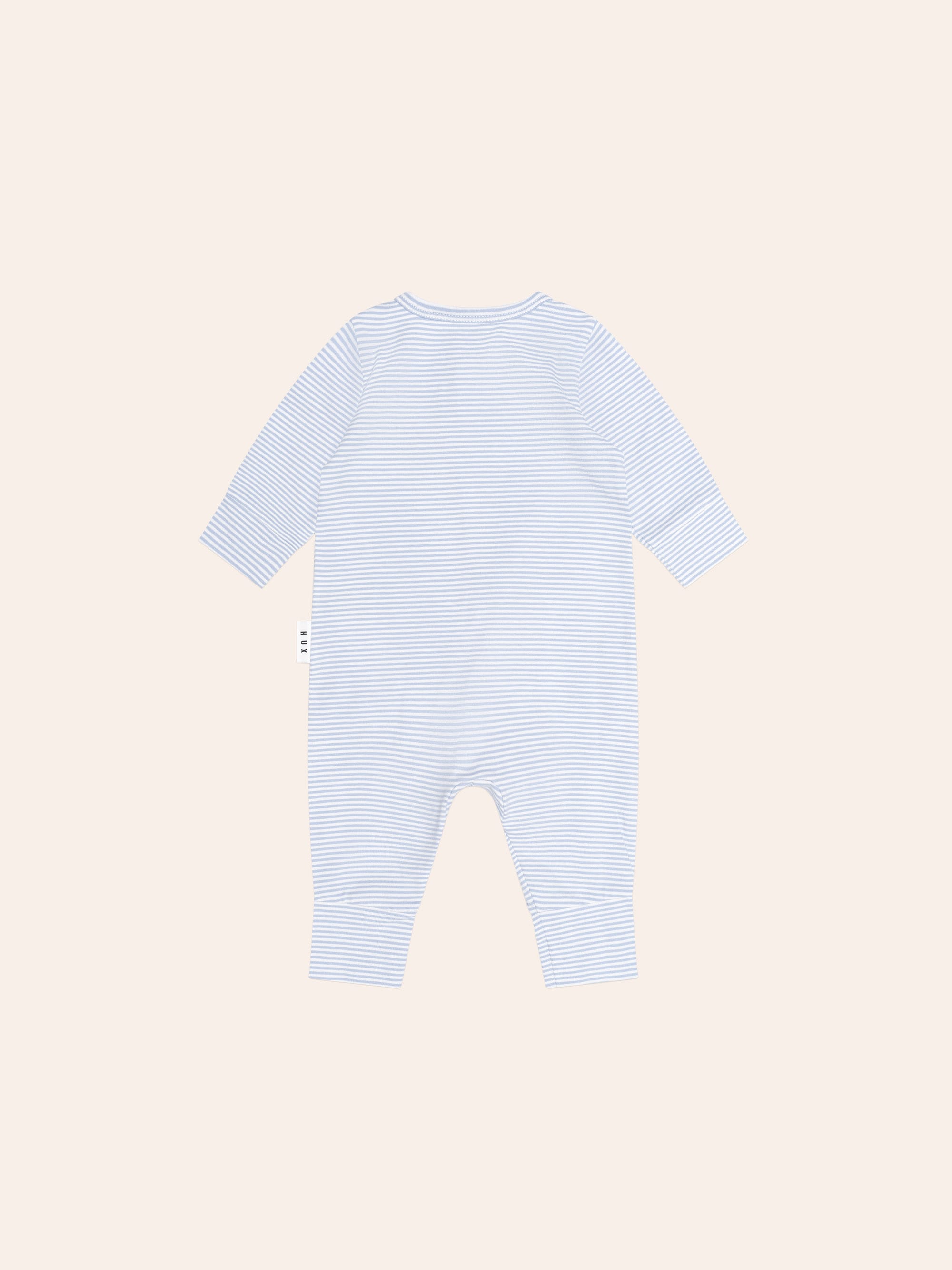 Bow Hux Stripe Zip Romper ONESIE Huxbaby Shopify