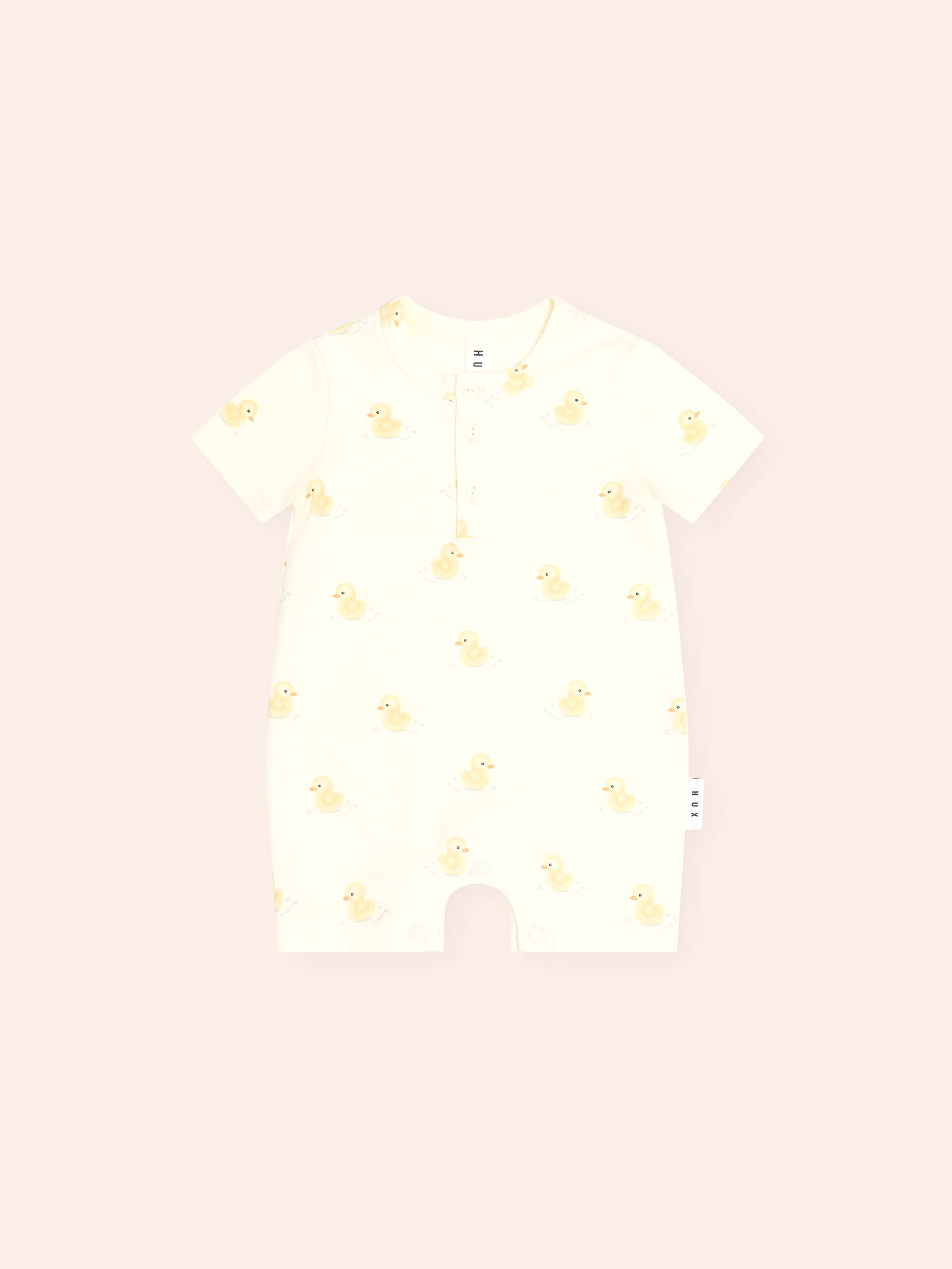 Rubber Ducky Henley Bodysuit ONESIE Huxbaby Shopify