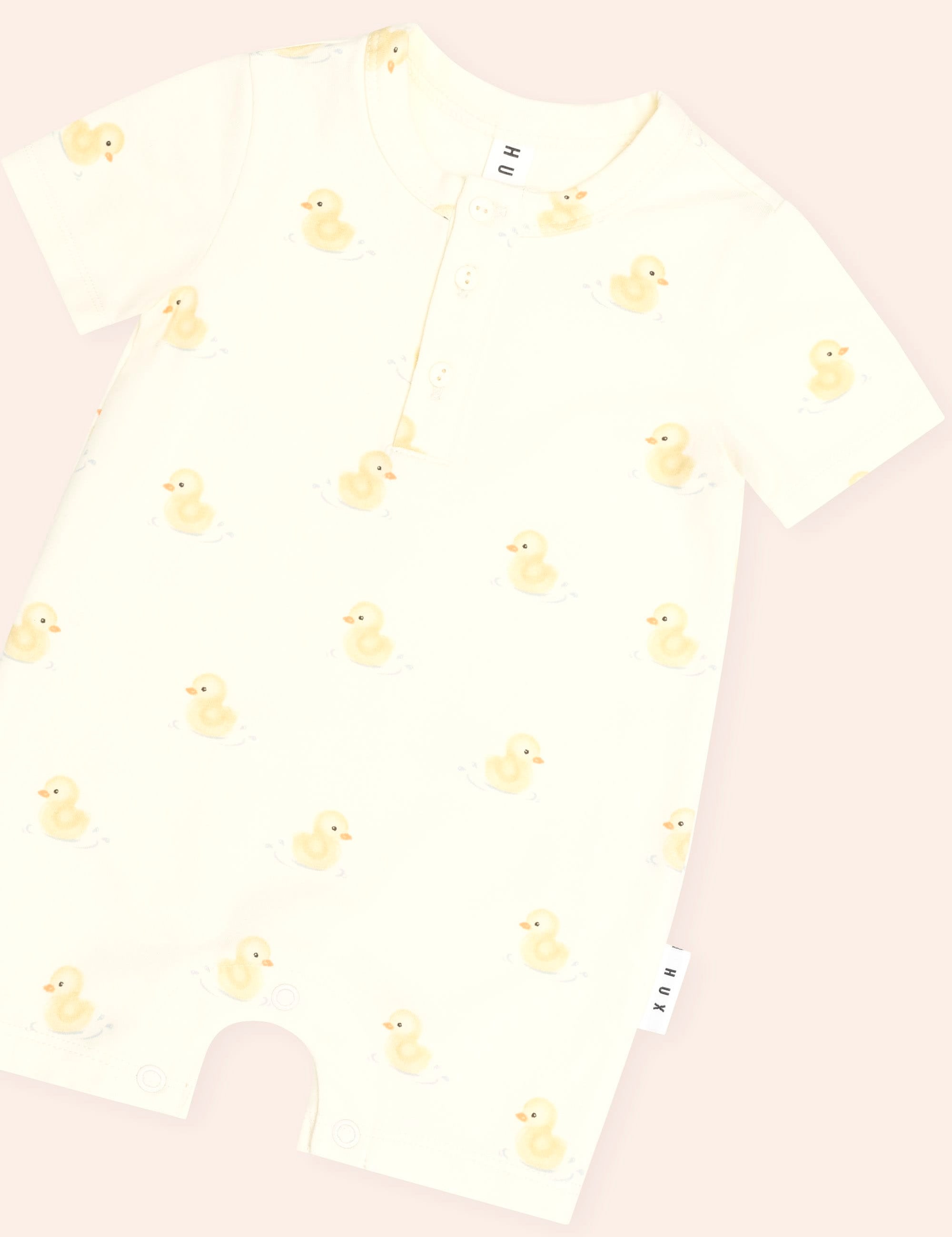 Rubber Ducky Henley Bodysuit ONESIE Huxbaby Shopify