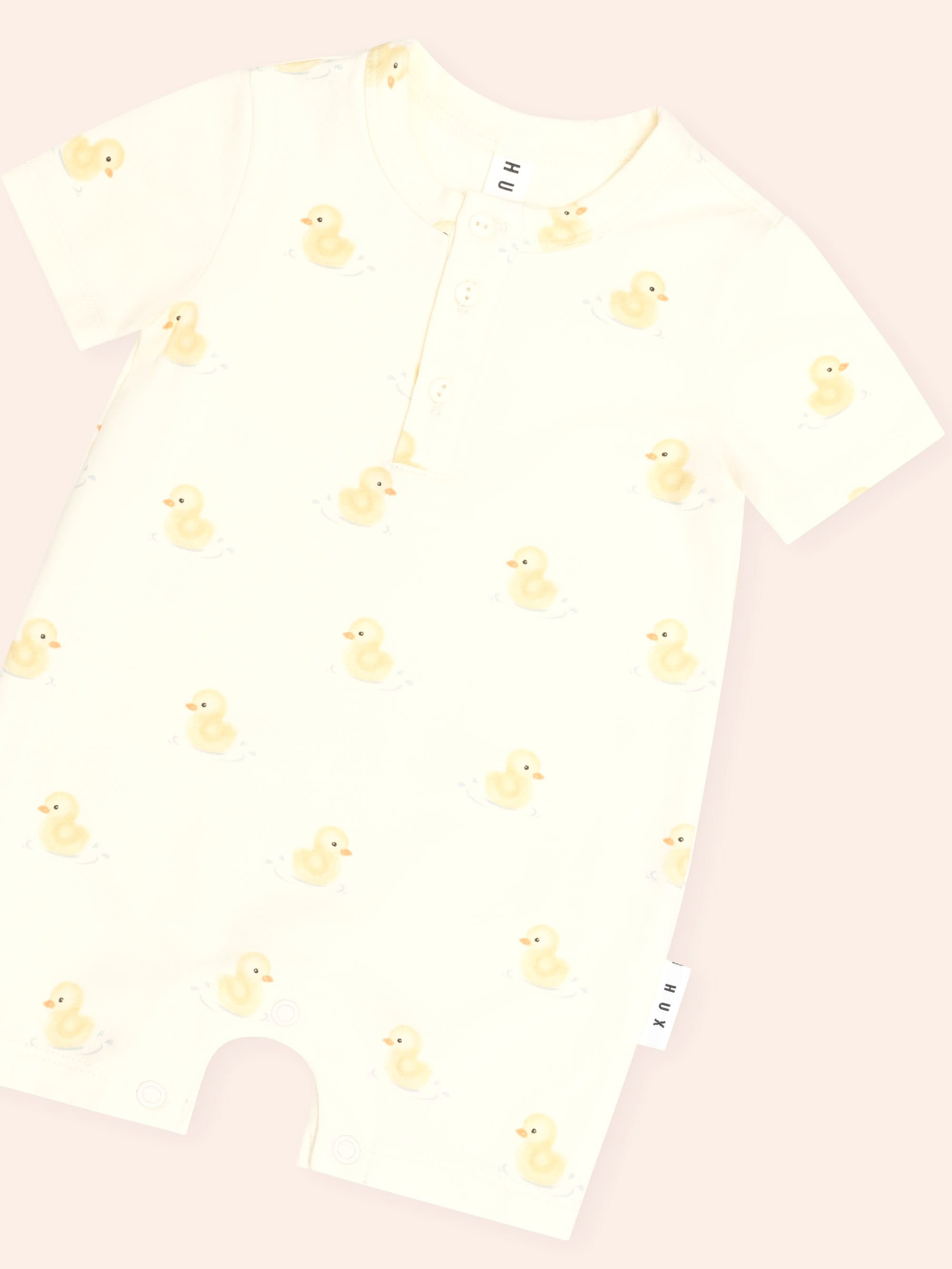 Rubber Ducky Henley Bodysuit ONESIE Huxbaby Shopify