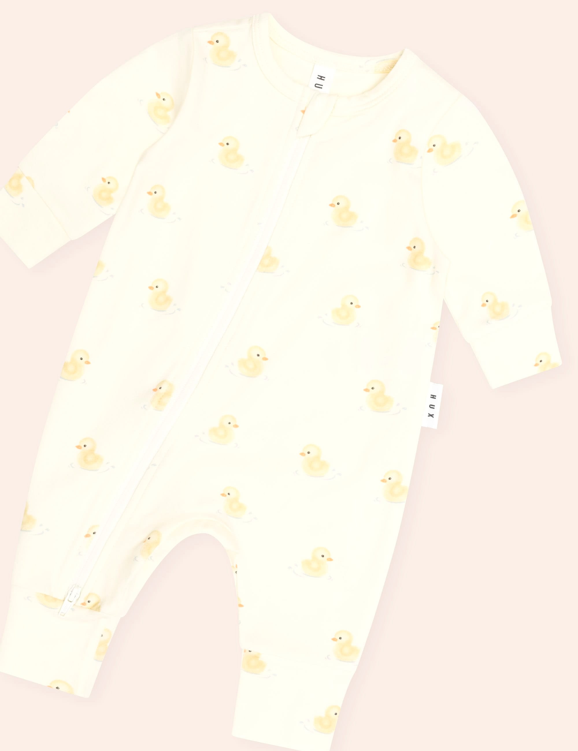 Rubber Ducky Zip Romper ONESIE Huxbaby Shopify