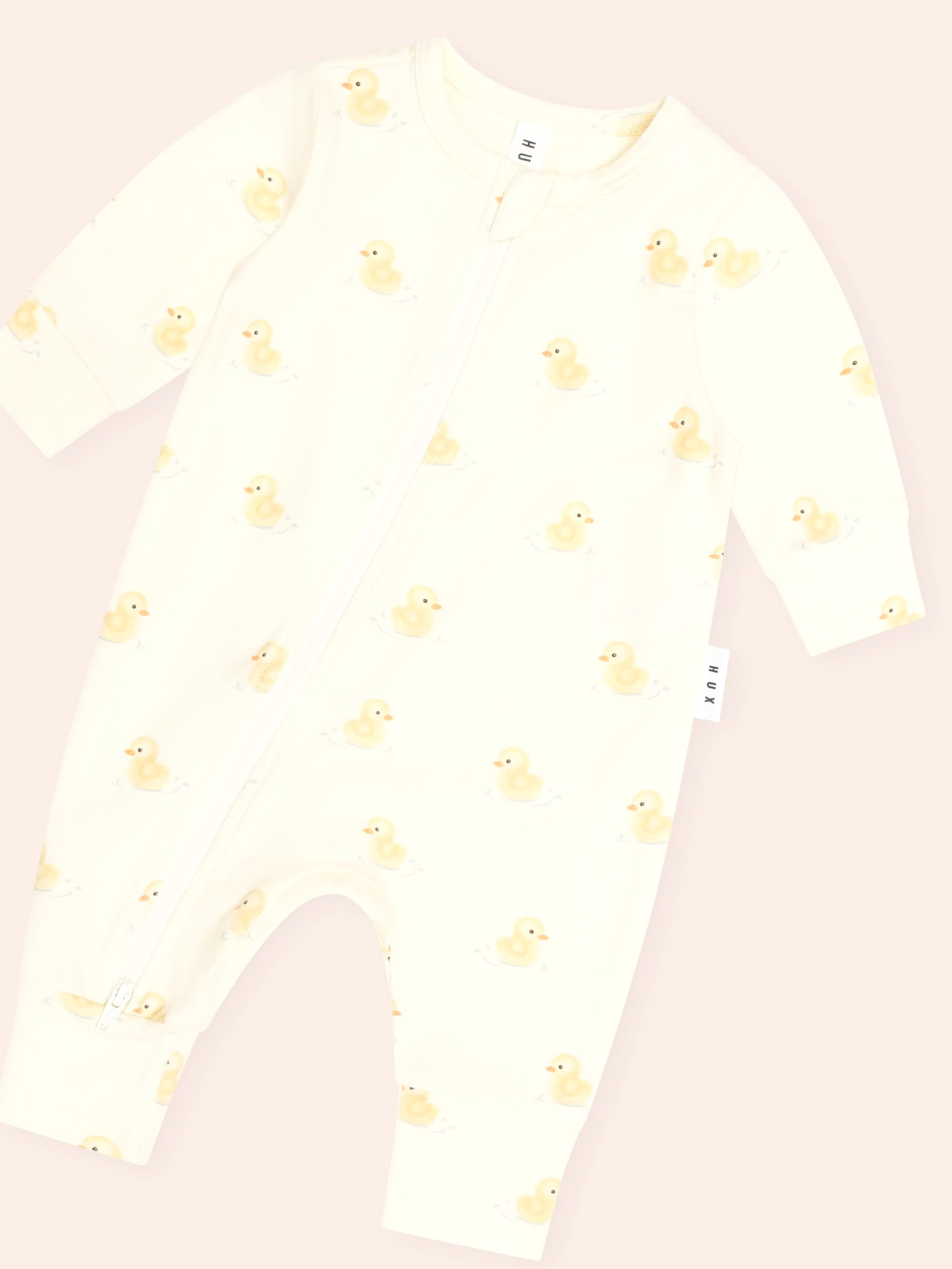 Rubber Ducky Zip Romper ONESIE Huxbaby Shopify