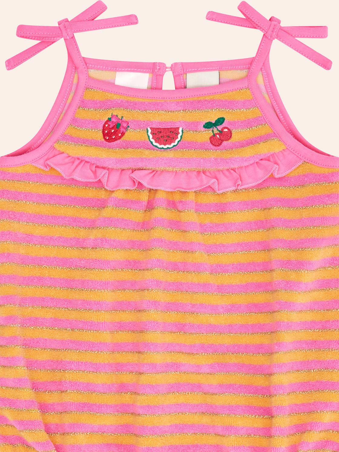 Tropical Fruit Stripe Romper ONESIE Huxbaby Shopify