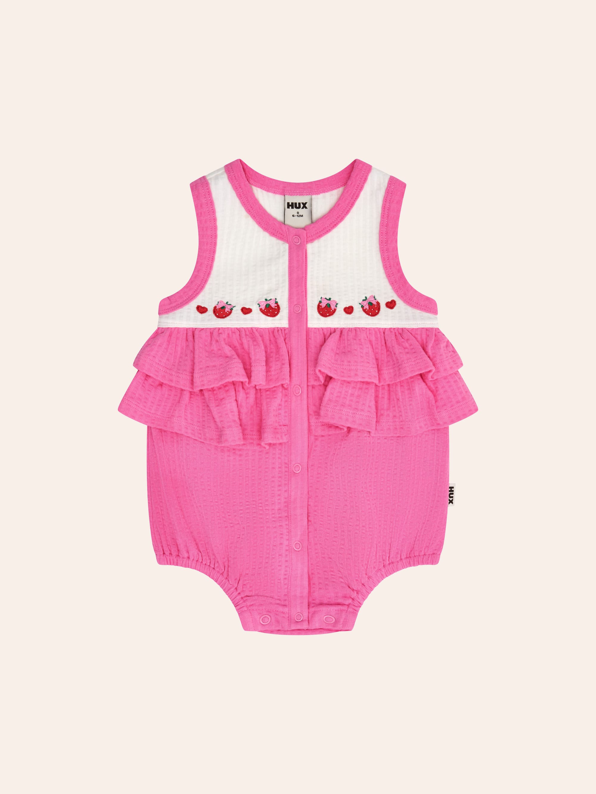 Berry Sweet Seersucker Romper ONESIE Huxbaby Shopify