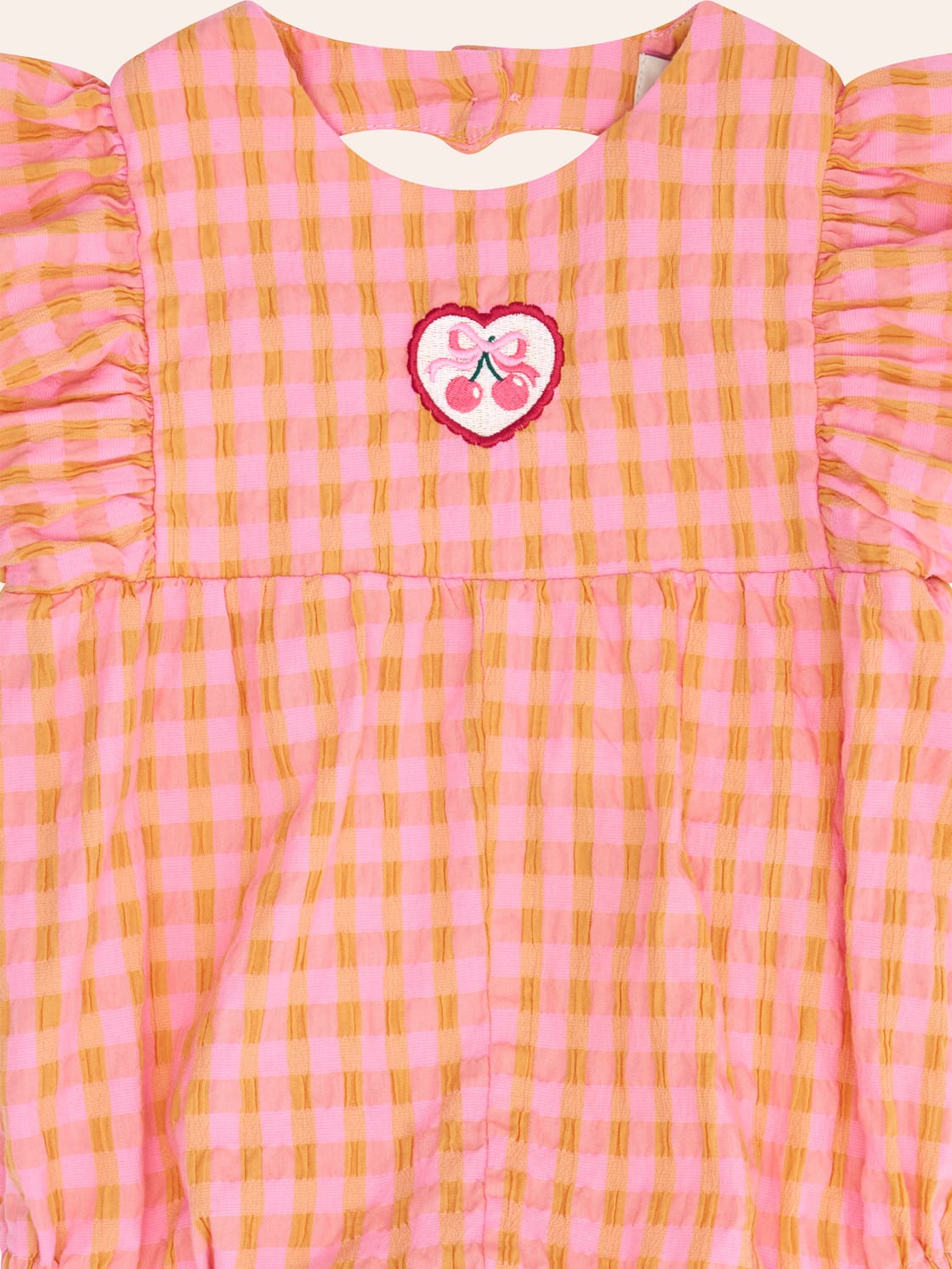 Mango Sherbet Garment Dye Seersucker Romper ONESIE Huxbaby Shopify