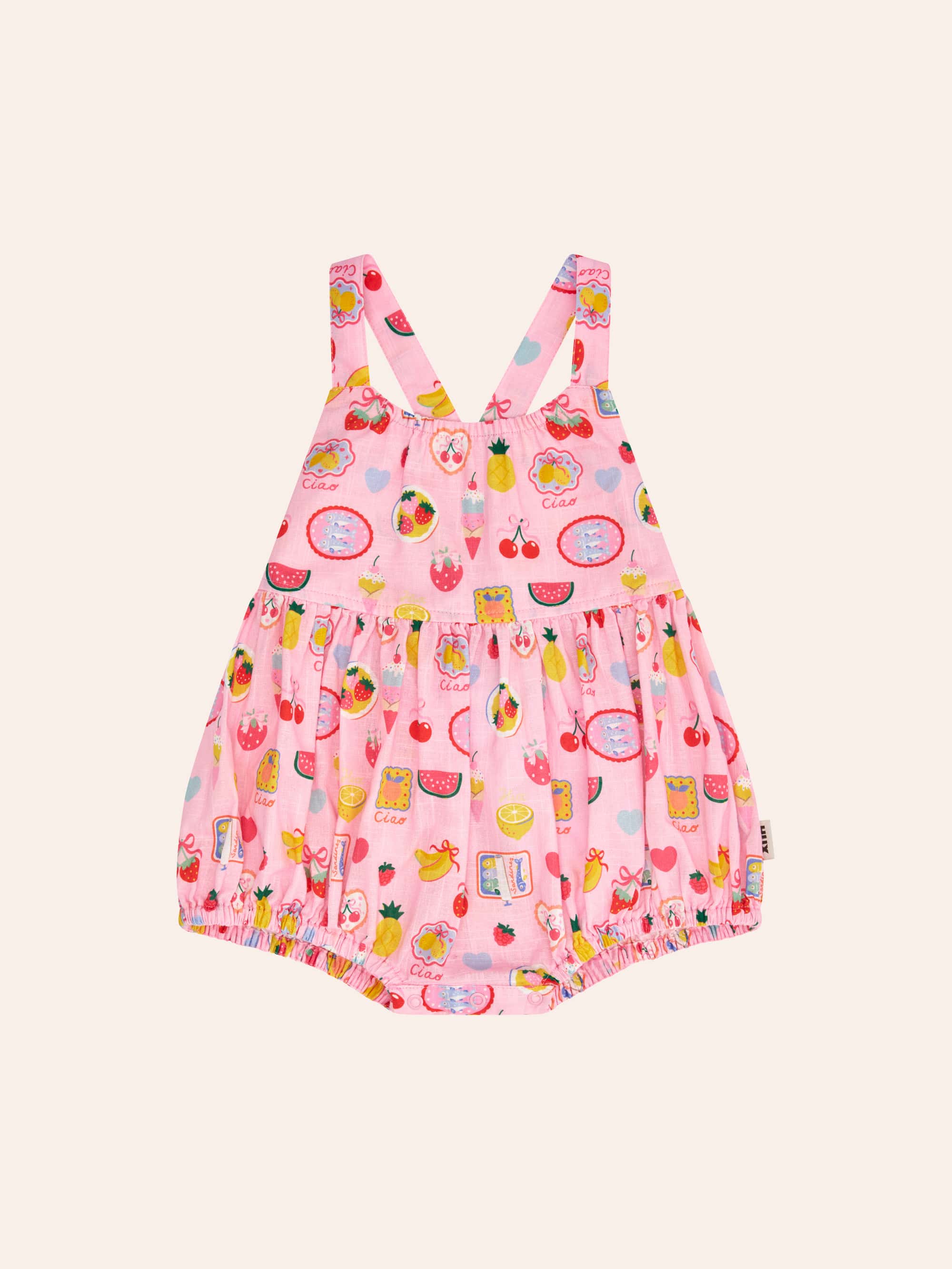 Beach Club Paradise Tie Romper ONESIE Huxbaby Shopify