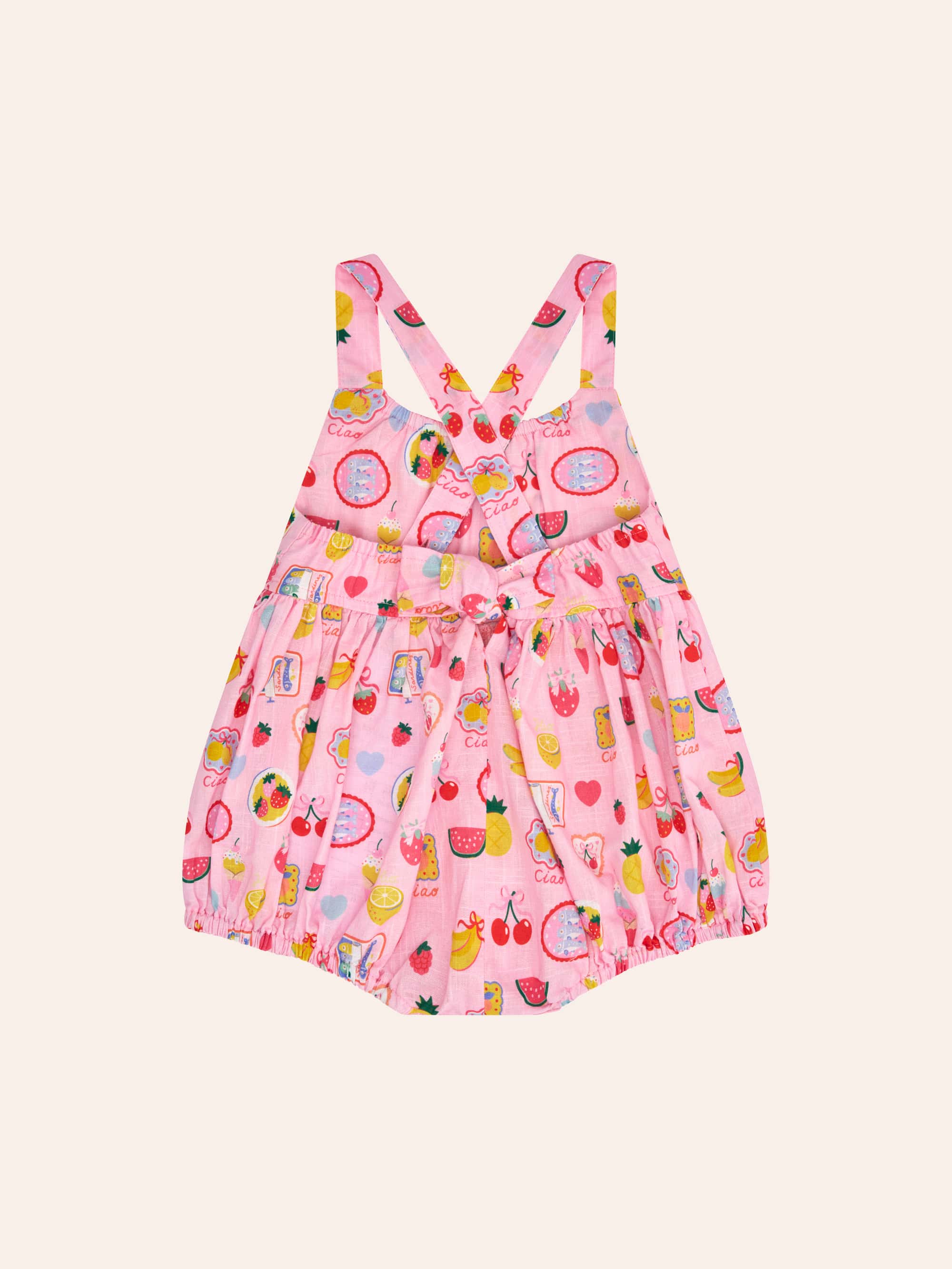 Beach Club Paradise Tie Romper ONESIE Huxbaby Shopify