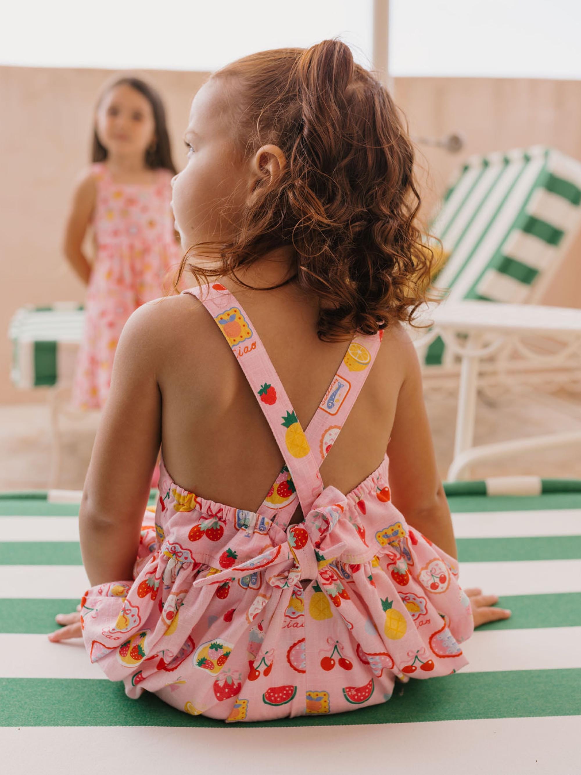Beach Club Paradise Tie Romper ONESIE Huxbaby Shopify